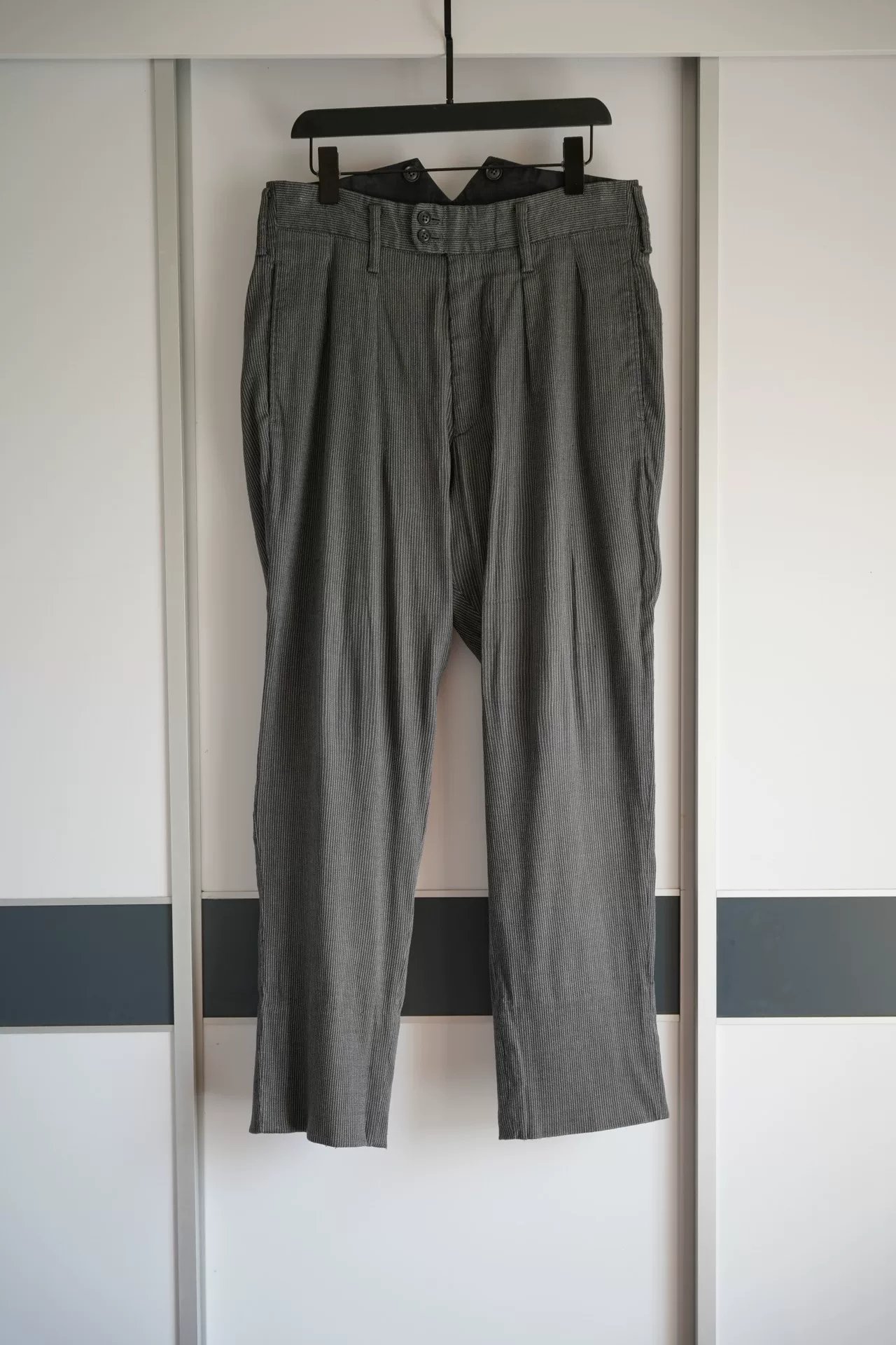 Yohji Yamamoto 11ss Gray Striped Trousers