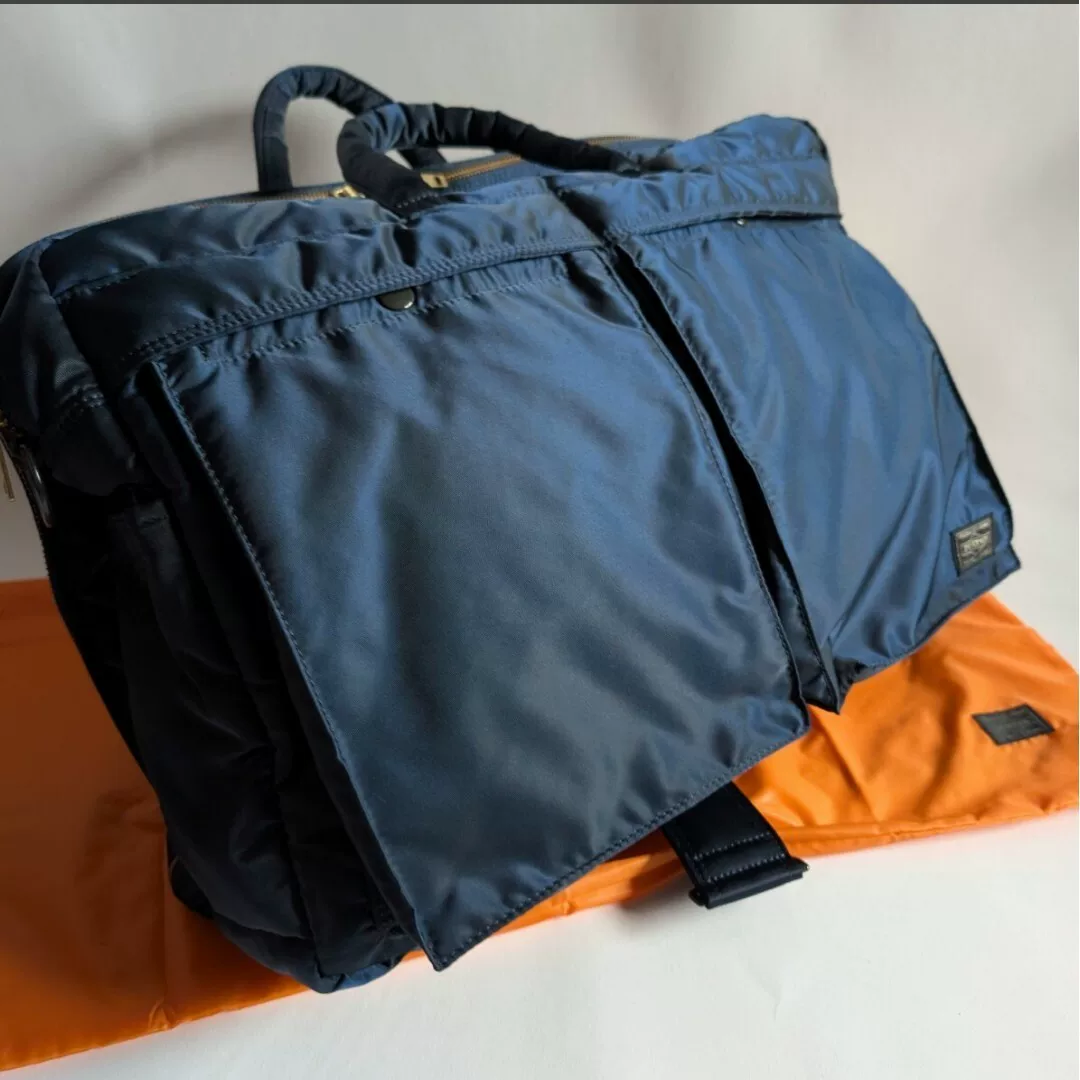 PORTER Tanker 3way Iron Blue Nylon Bag — detail