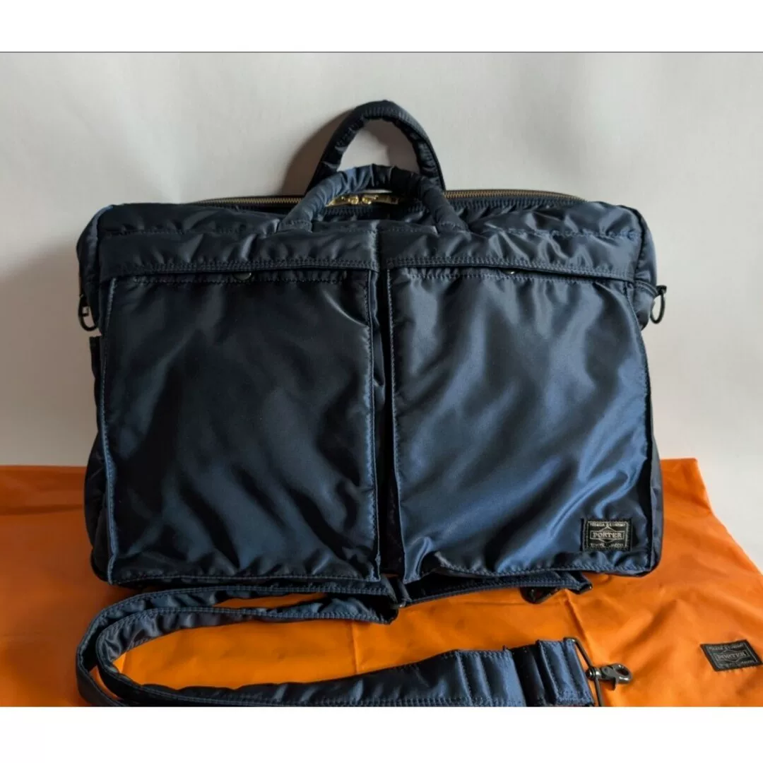 PORTER Tanker 3way Iron Blue Nylon Bag