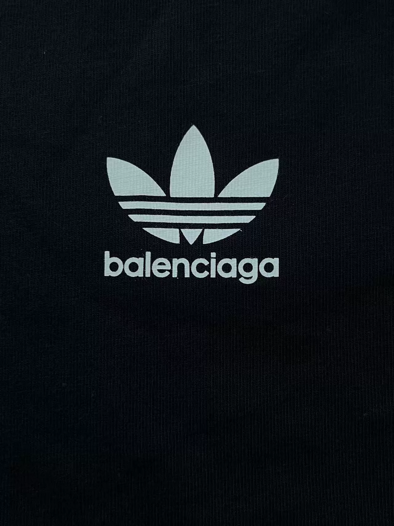 Balenciaga x adidas FW22 Logo Print T-Shirt — detail