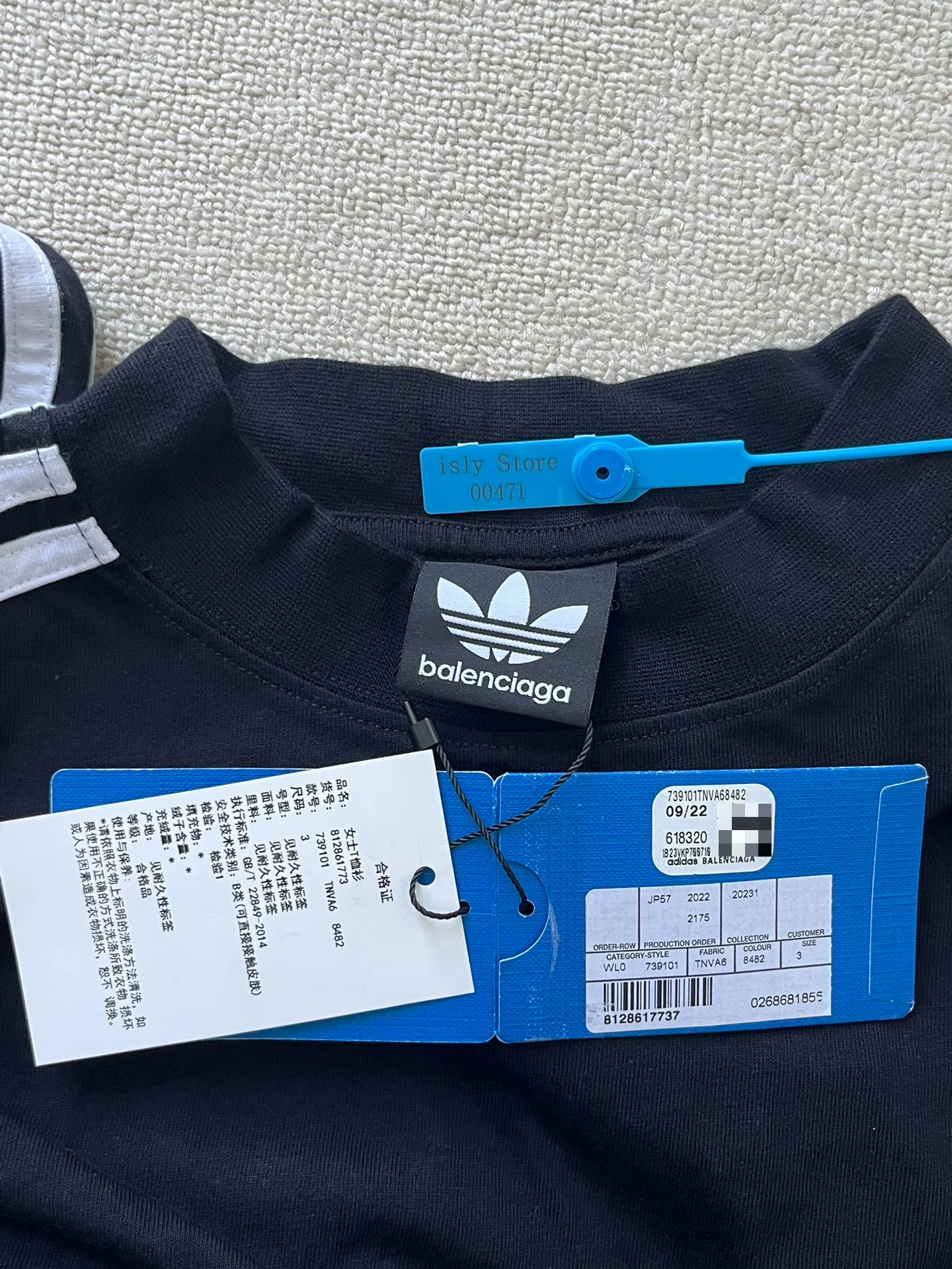 Balenciaga x adidas FW22 Logo Print T-Shirt — back
