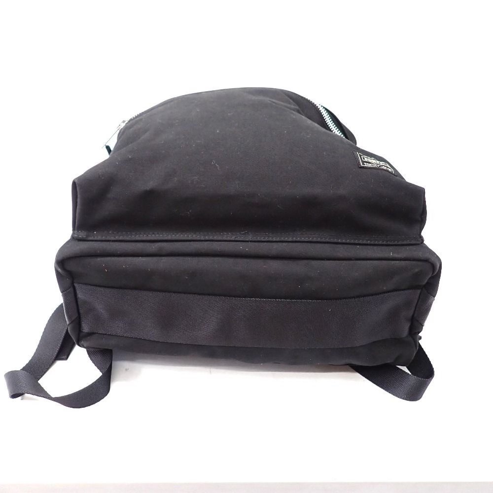 Porter Black Canvas Backpack — label