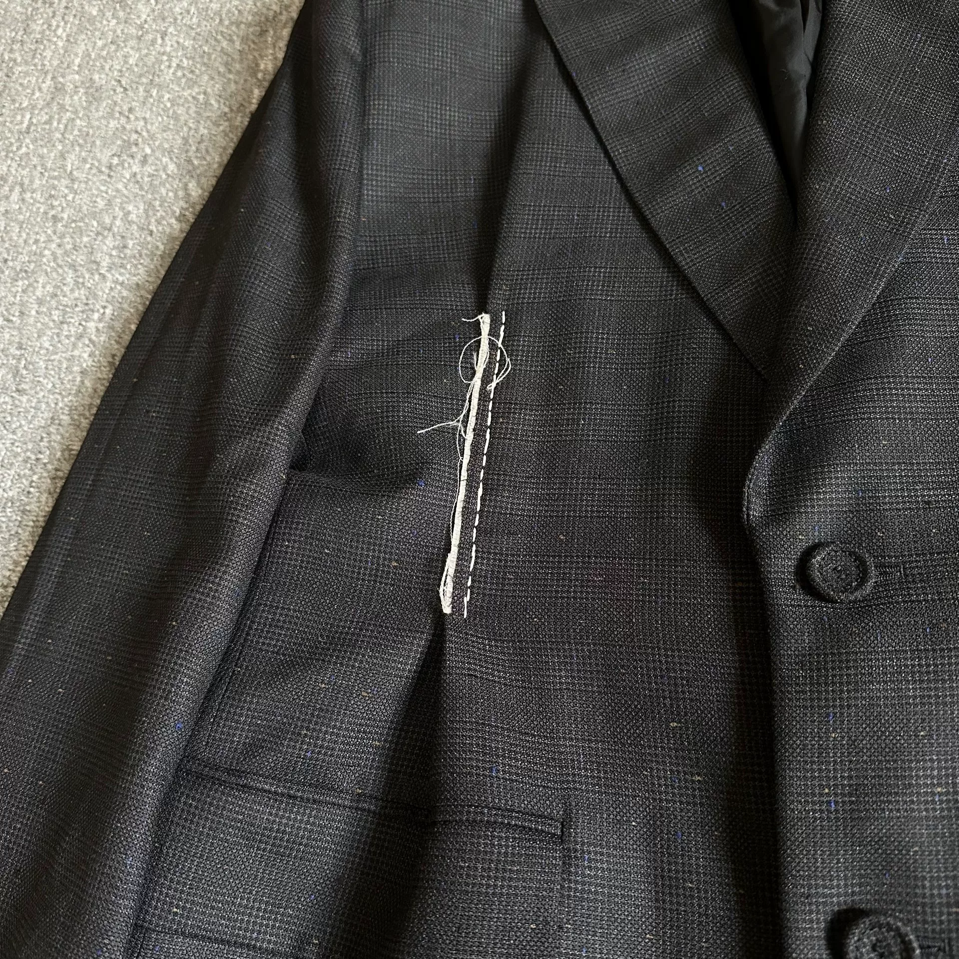 Dior Men 22FW Check Gunlapel Suit — detail