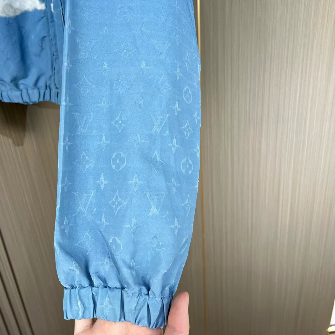 Louis Vuitton Blue Cloud LV Pattern Jacket — label