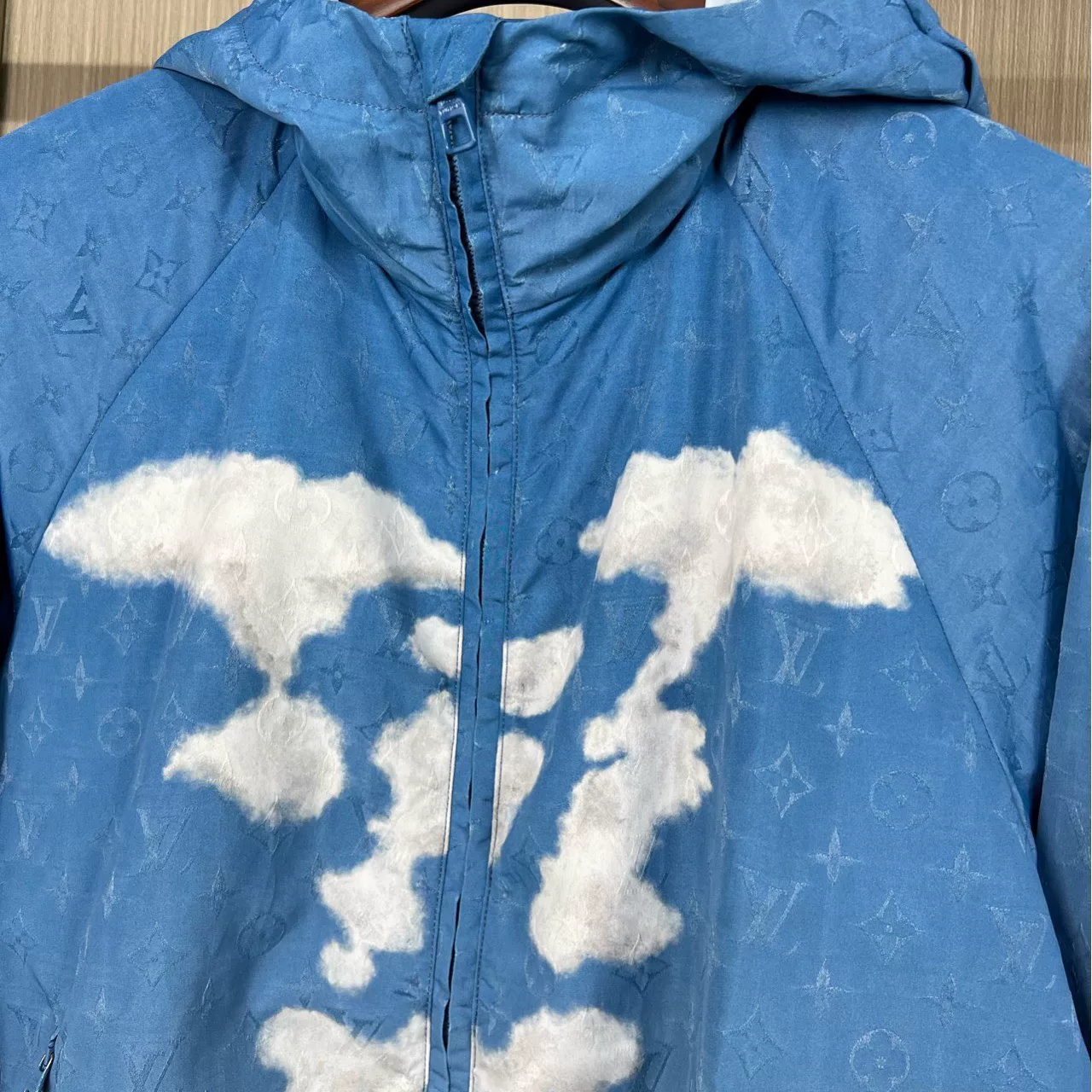 Louis Vuitton Blue Cloud LV Pattern Jacket — detail
