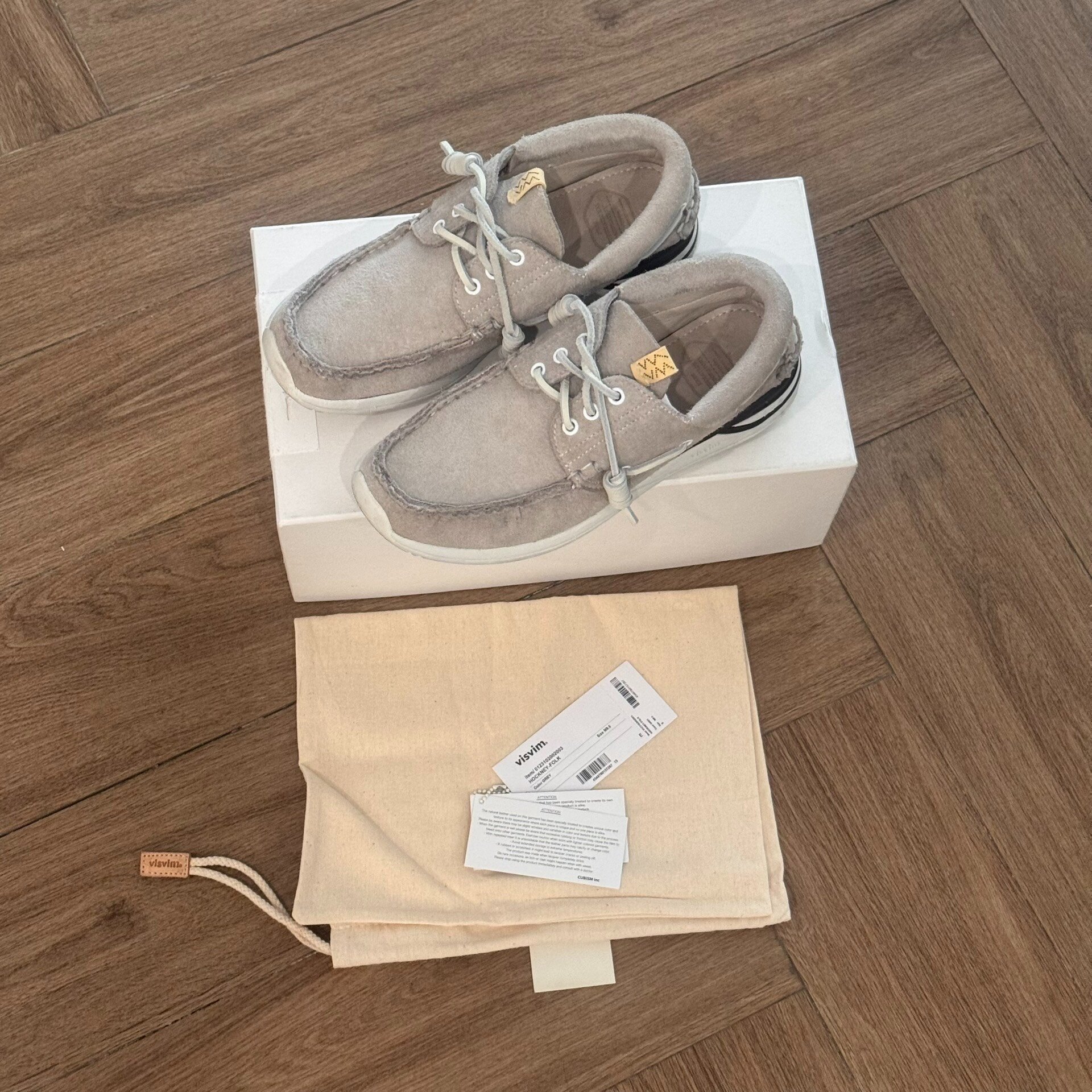 VISVIM HOCKNEY FOLK Suede Boat Shoes