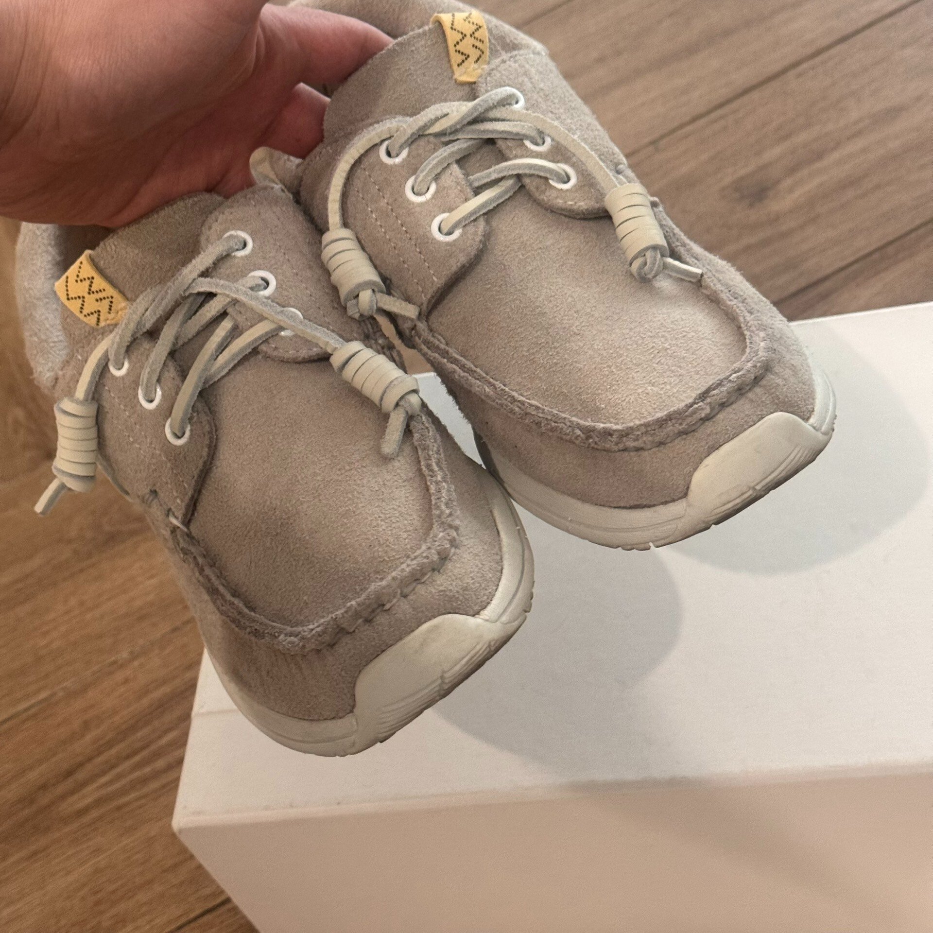 VISVIM HOCKNEY FOLK Suede Boat Shoes — back