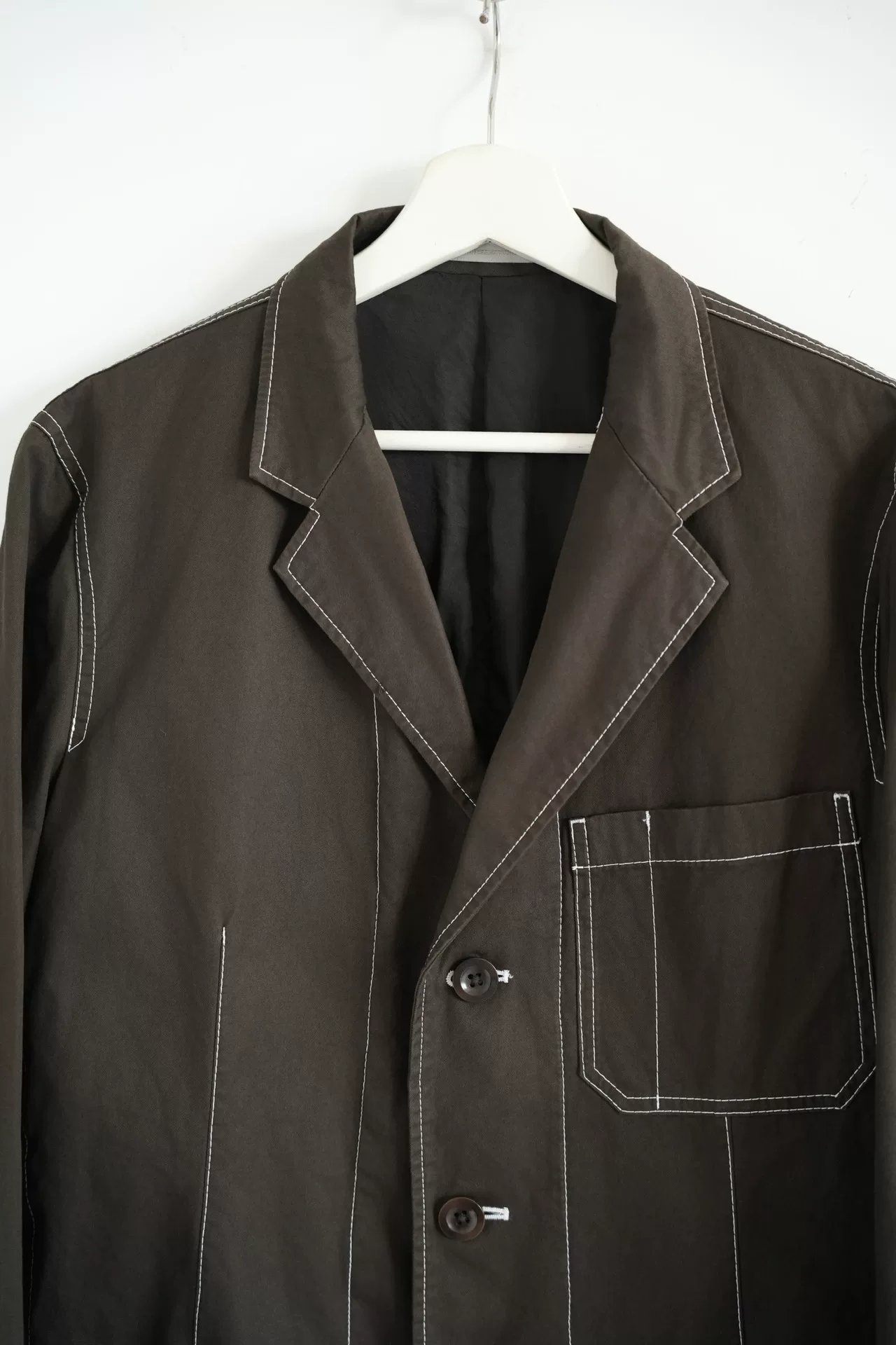 Yohji Yamamoto Structured Stitch Blazer — detail