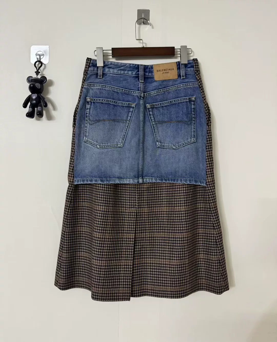 Balenciaga Patchwork Denim Skirt Shorts