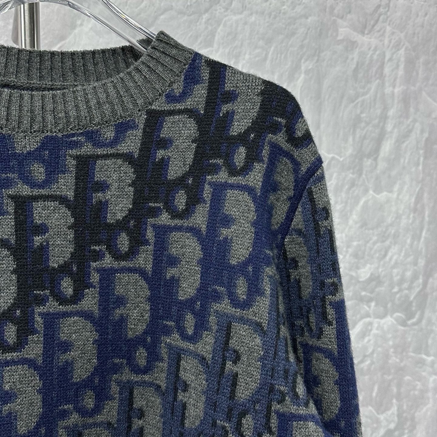 Dior All-Over Logo Wool Sweater — detail