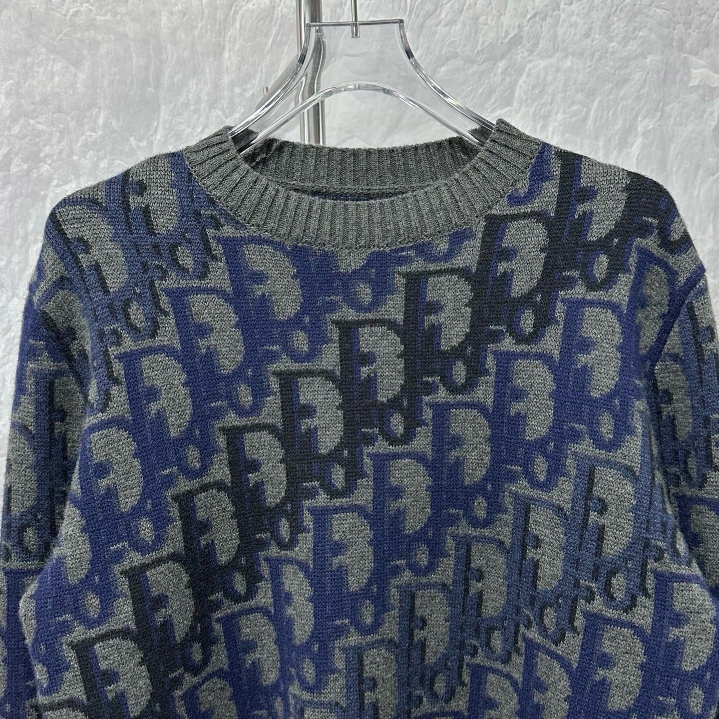 Dior All-Over Logo Wool Sweater — front