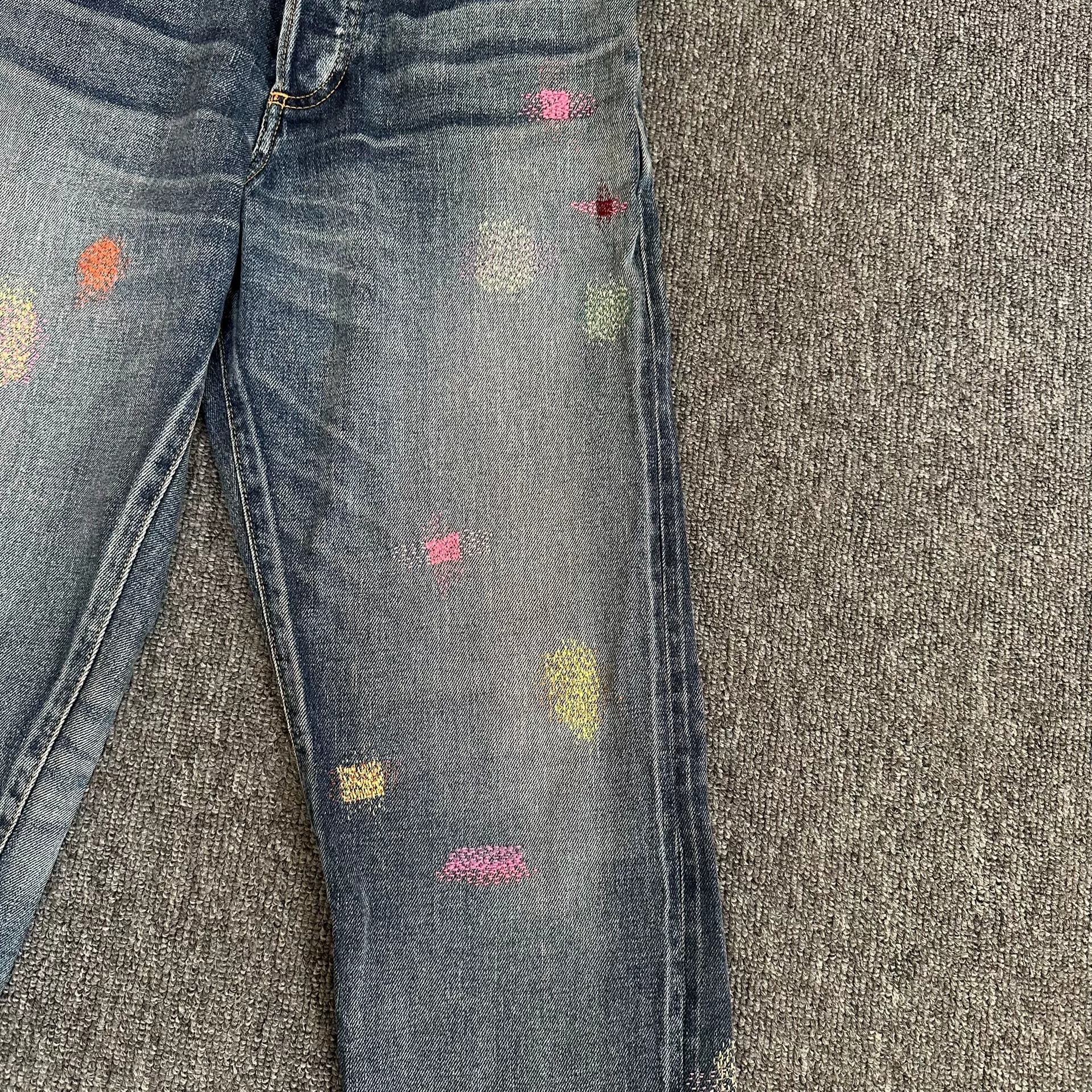 Dior Homme Embroidered Denim Jeans — back