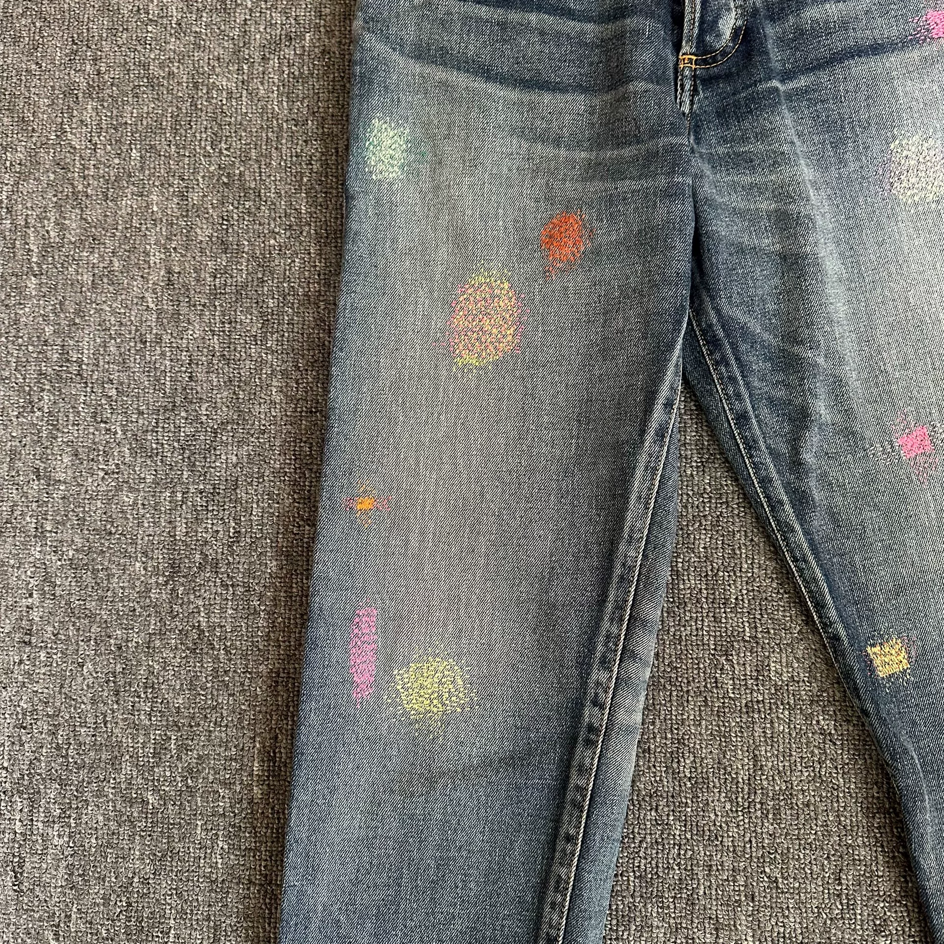 Dior Homme Embroidered Denim Jeans — detail