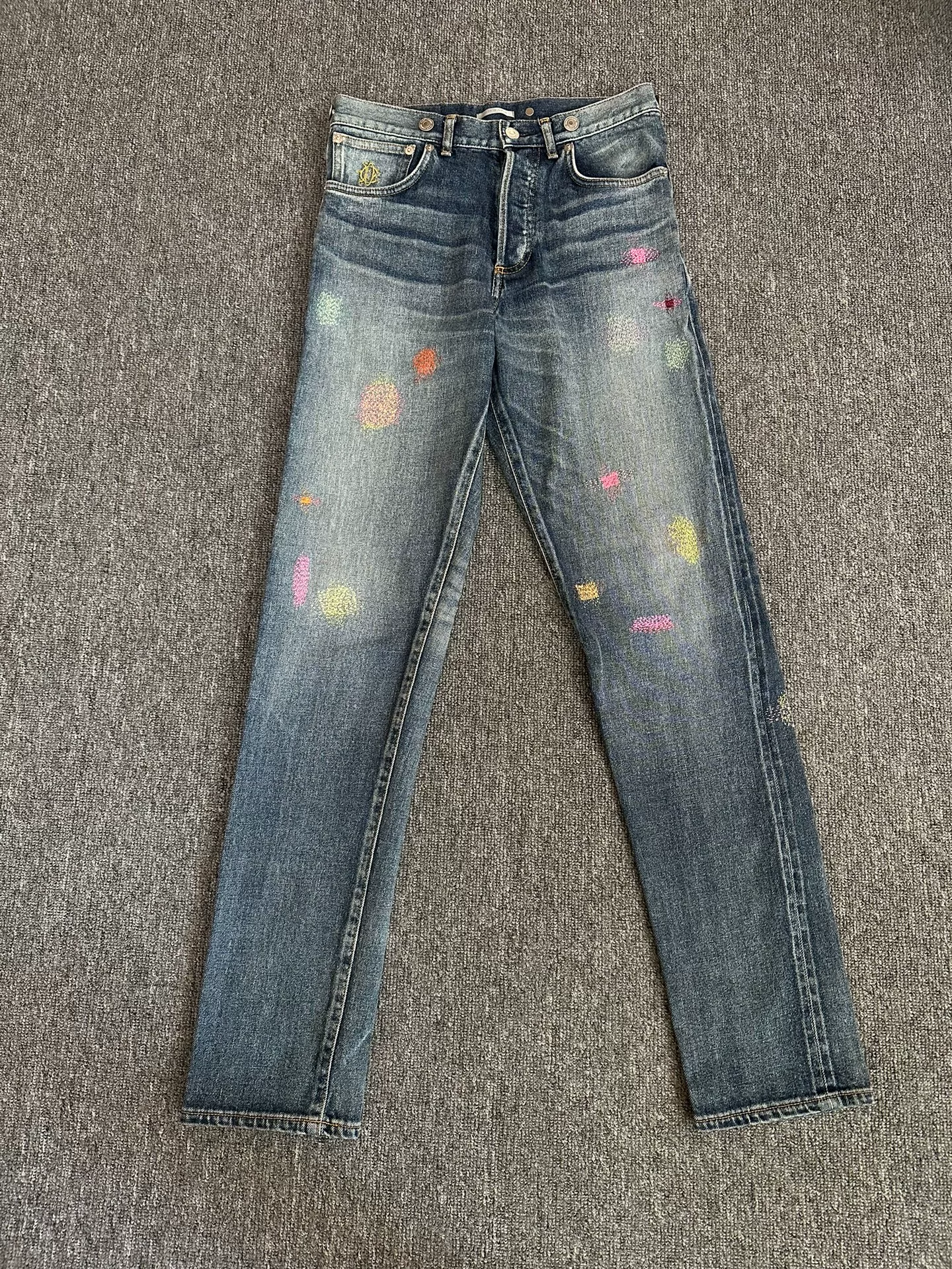 Dior Homme Embroidered Denim Jeans