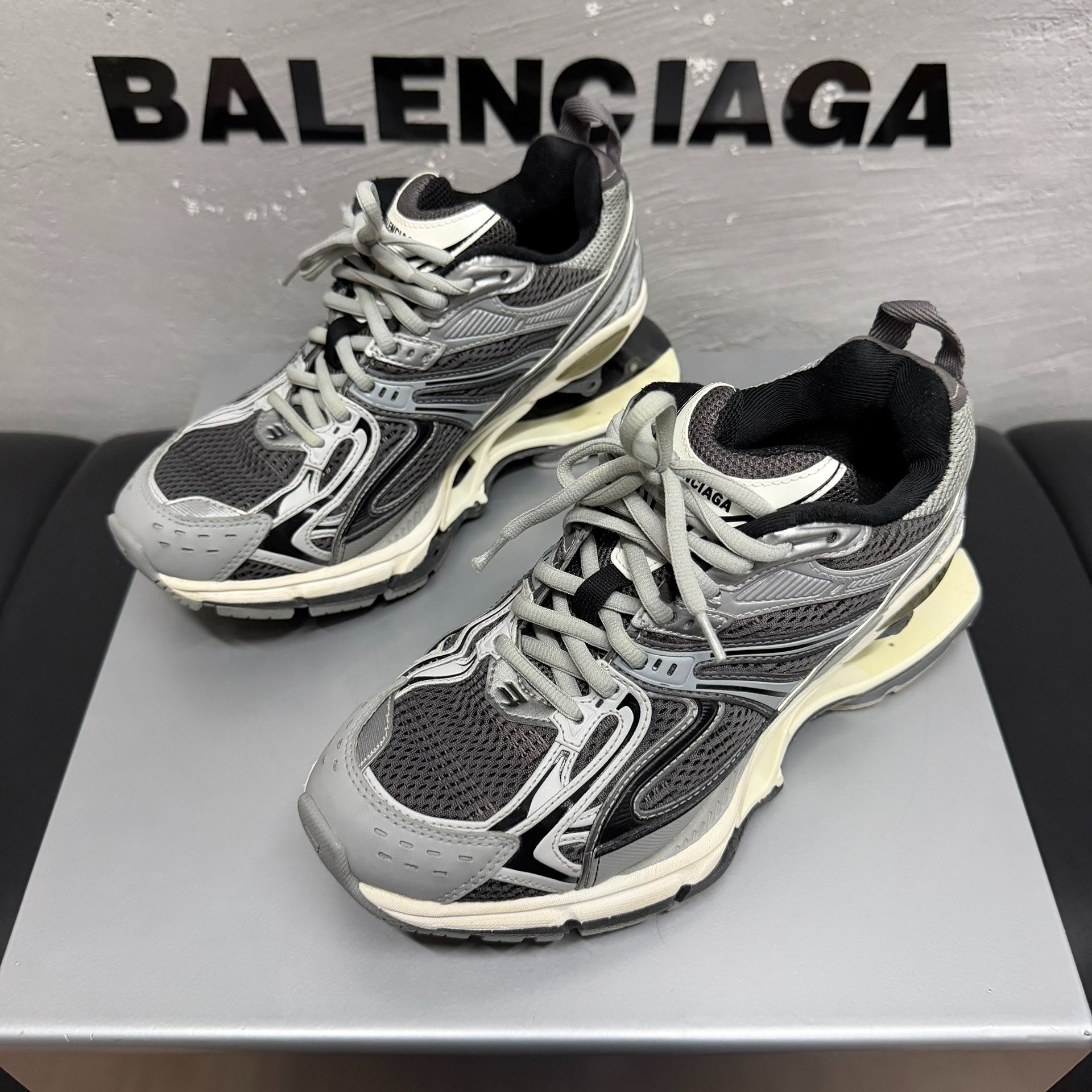 Balenciaga X-Pander Gray Silver Dad Sneakers