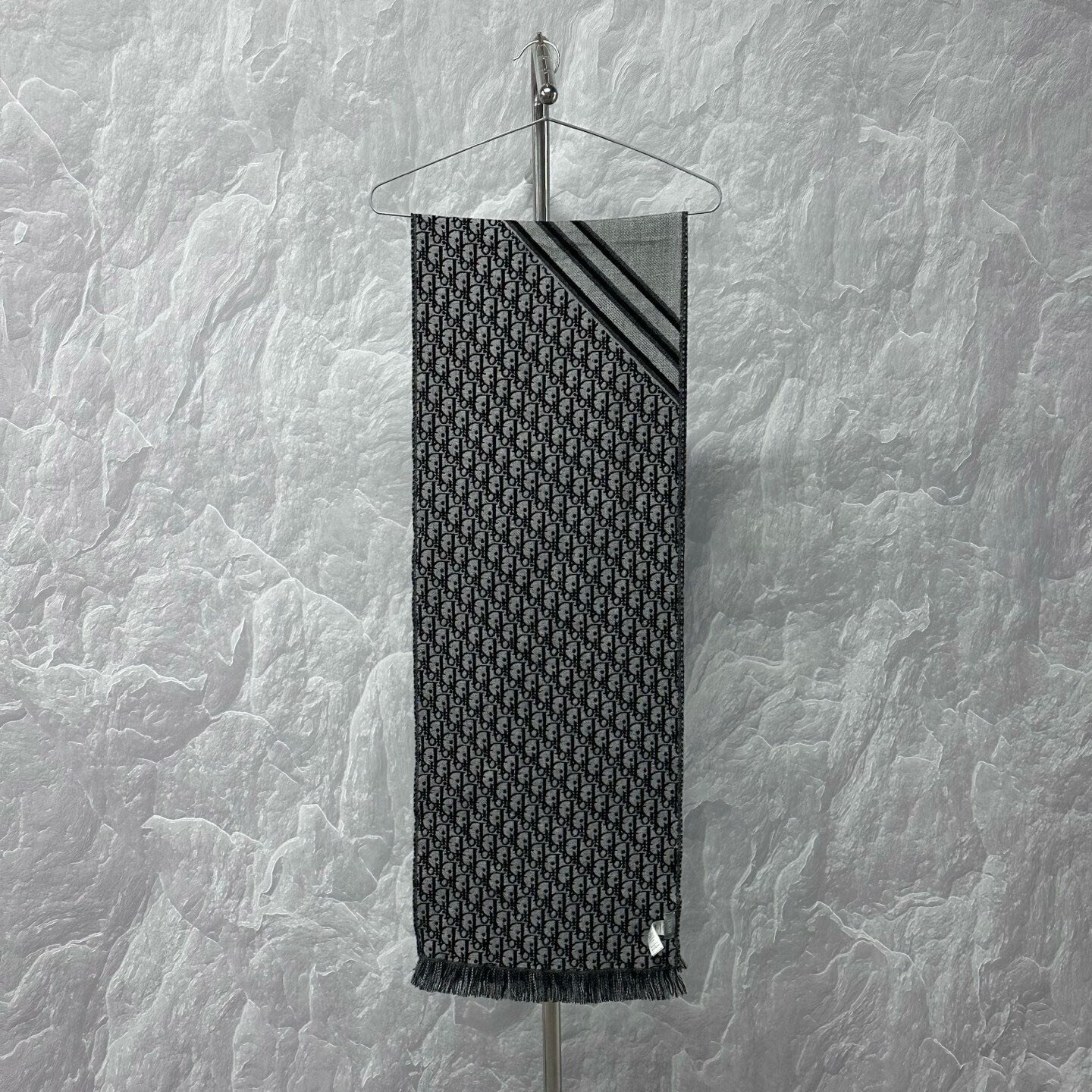 Dior All-Over Print Wool Scarf — back