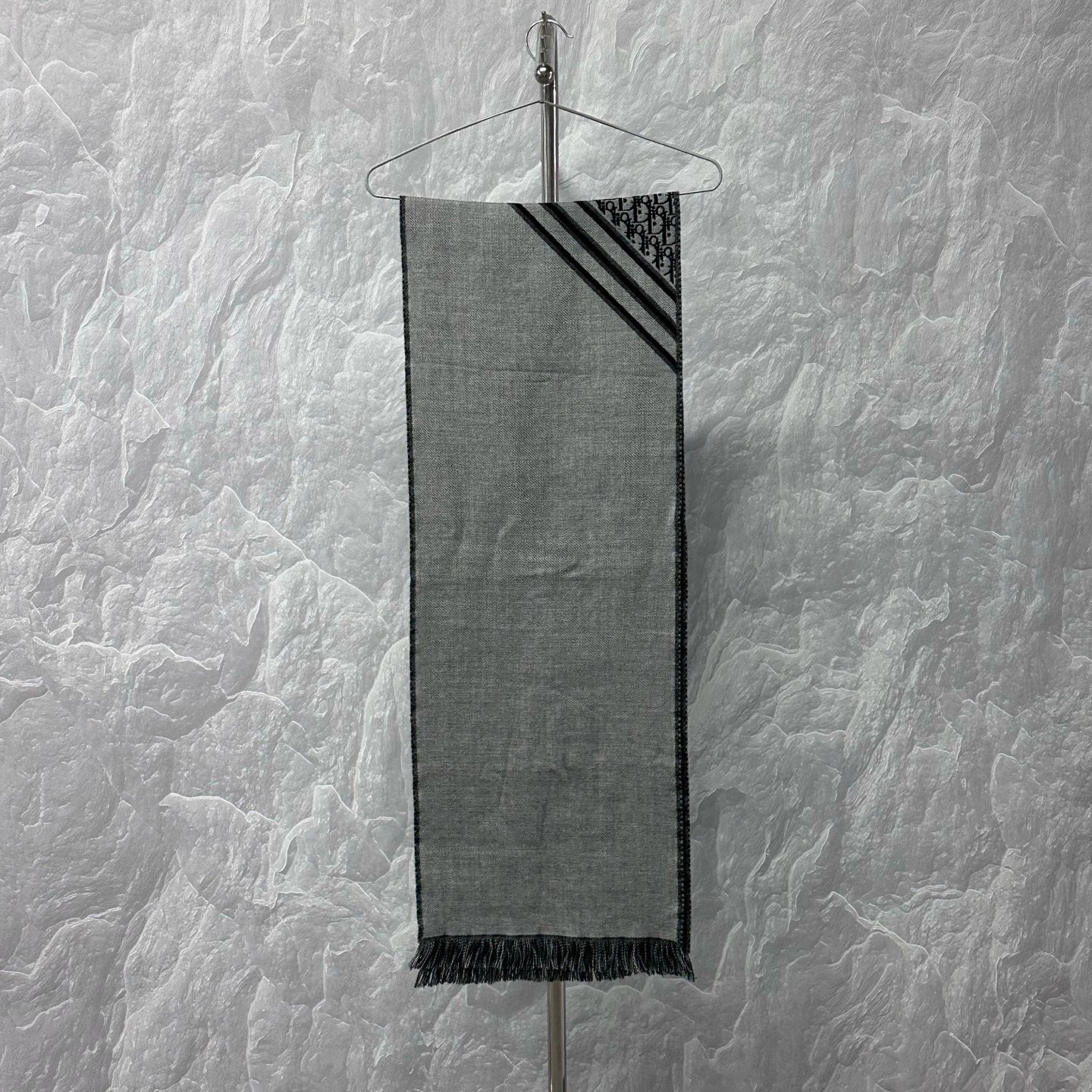 Dior All-Over Print Wool Scarf — detail