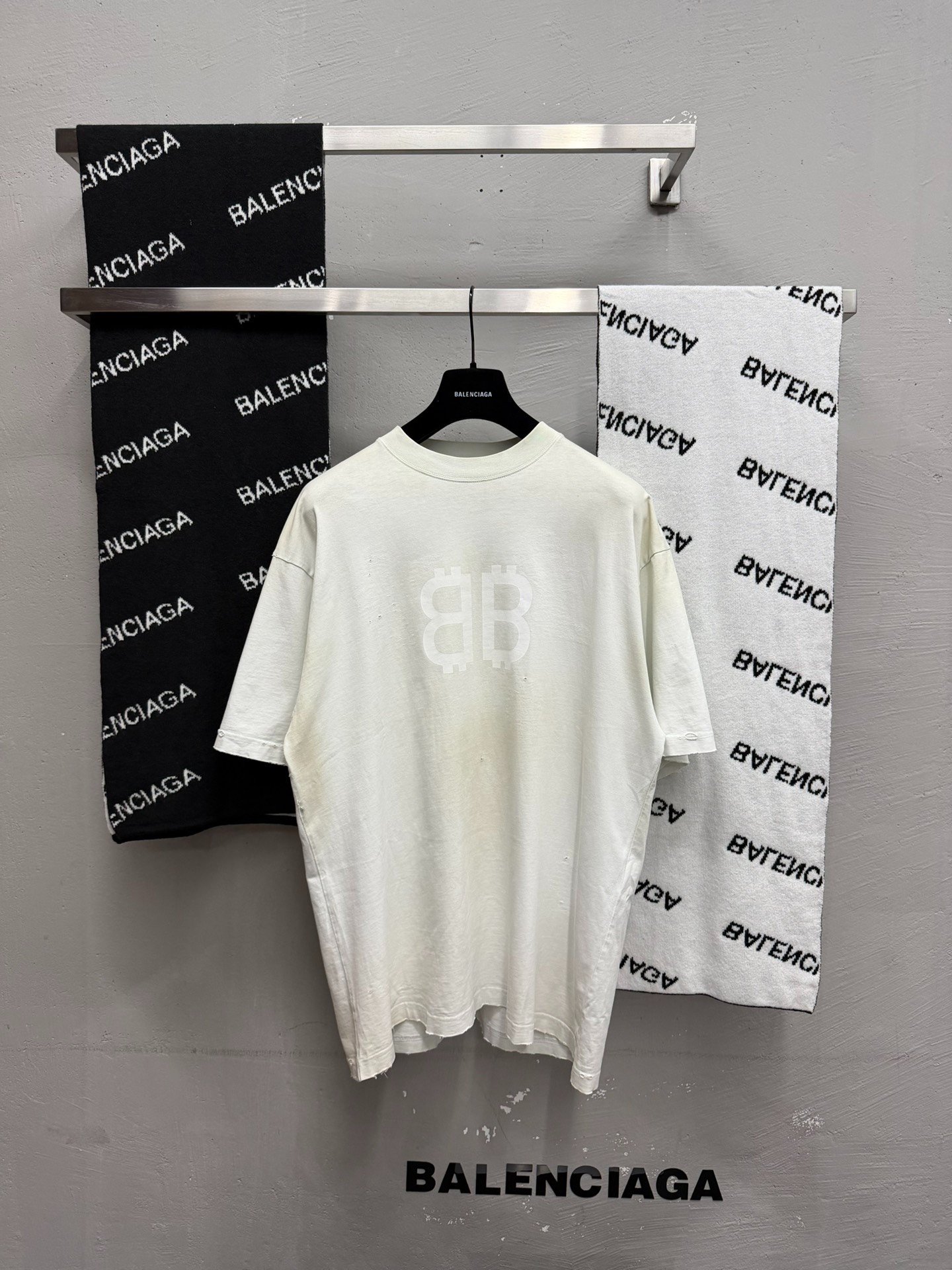 Balenciaga Bitcoin Double B White Tee