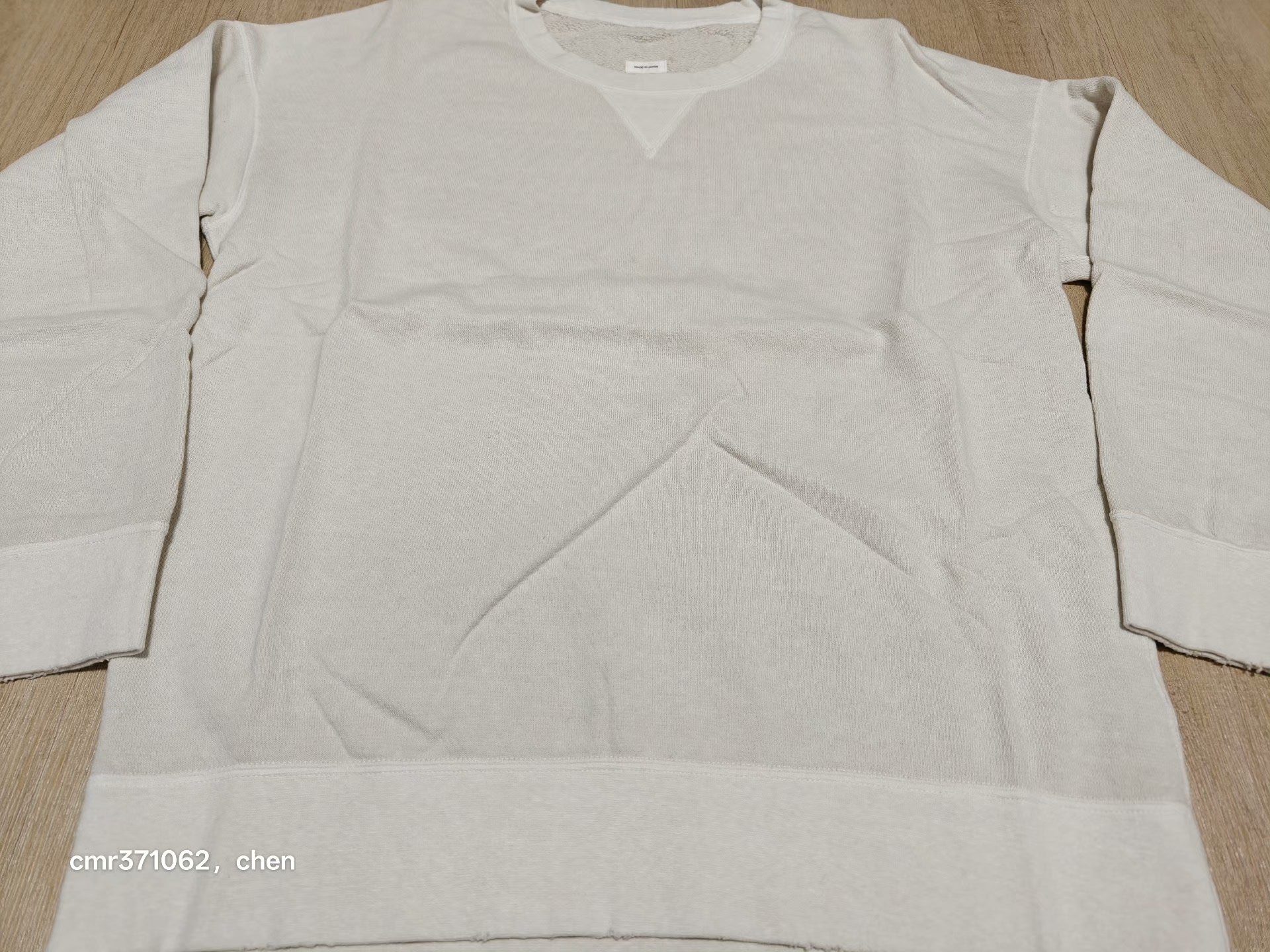 visvim 20AW Jumbo Sweat Uneven Dye — label