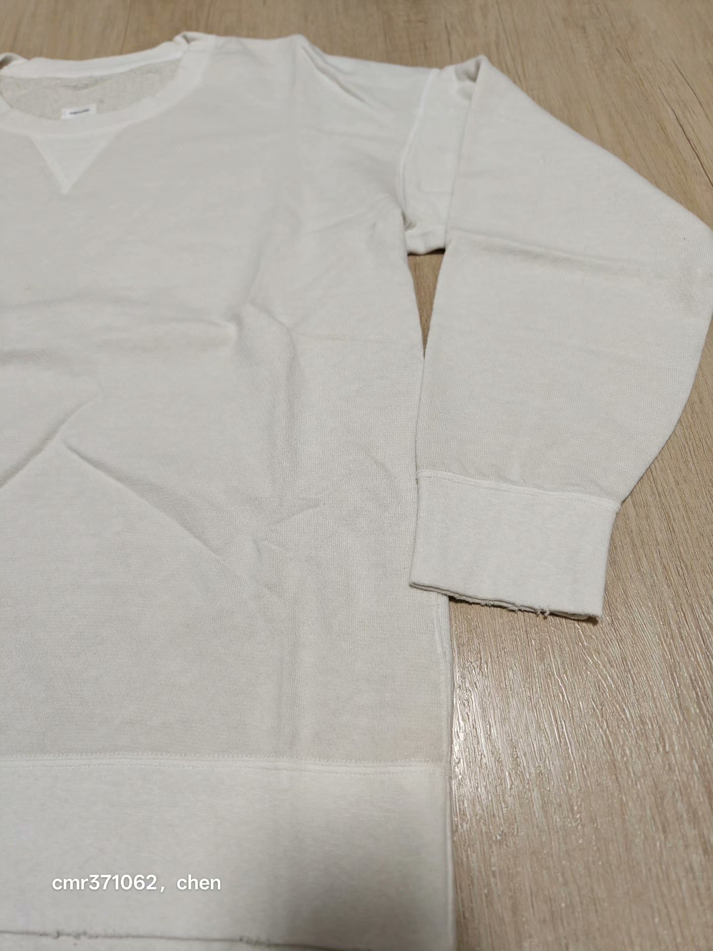 visvim 20AW Jumbo Sweat Uneven Dye — detail