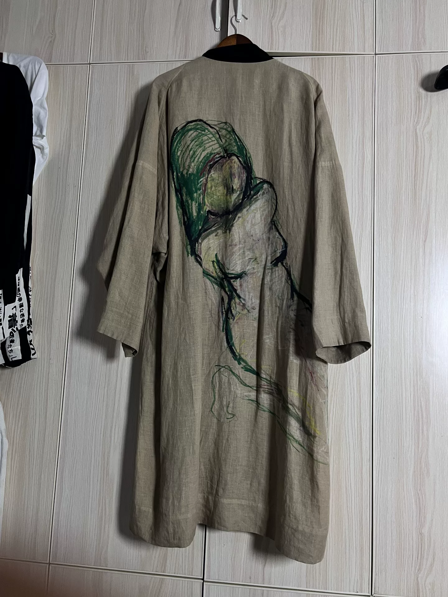 Yohji Yamamoto 19SS Beige Linen Coat — front
