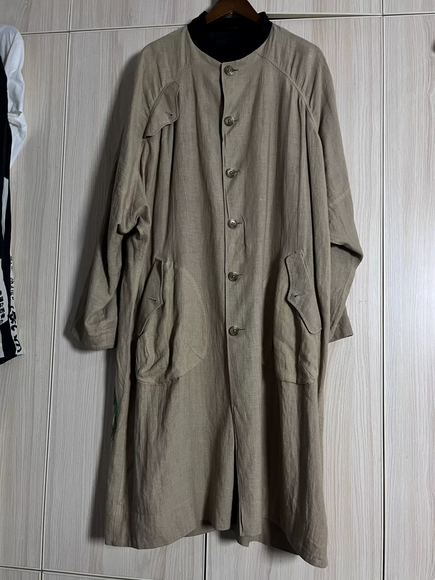 Yohji Yamamoto 19SS Beige Linen Coat