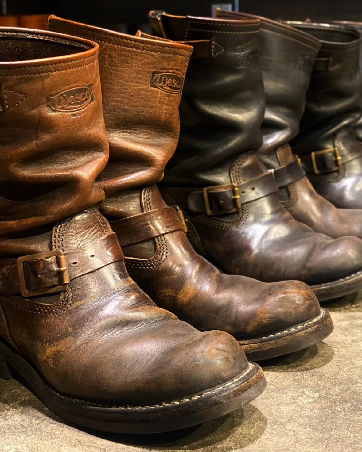 Wesco Century Boss 10" Horsehide Boots — detail