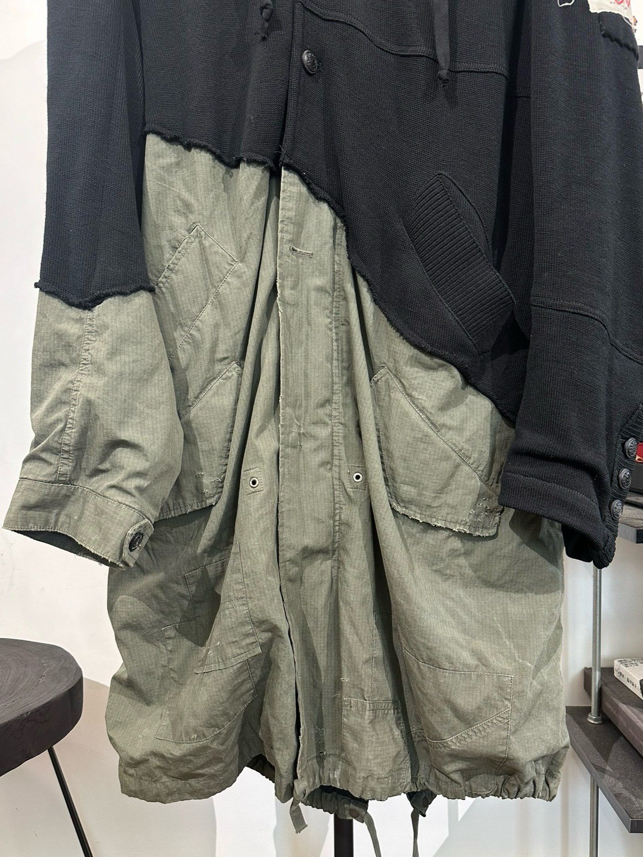 Greg Lauren x Paul&Shark Military Hooded Coat — back