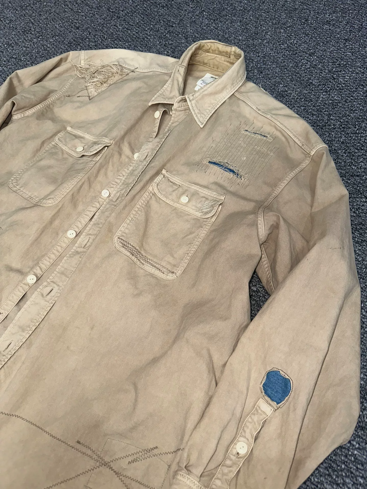visvim Distressed Button-Up Shirt — front