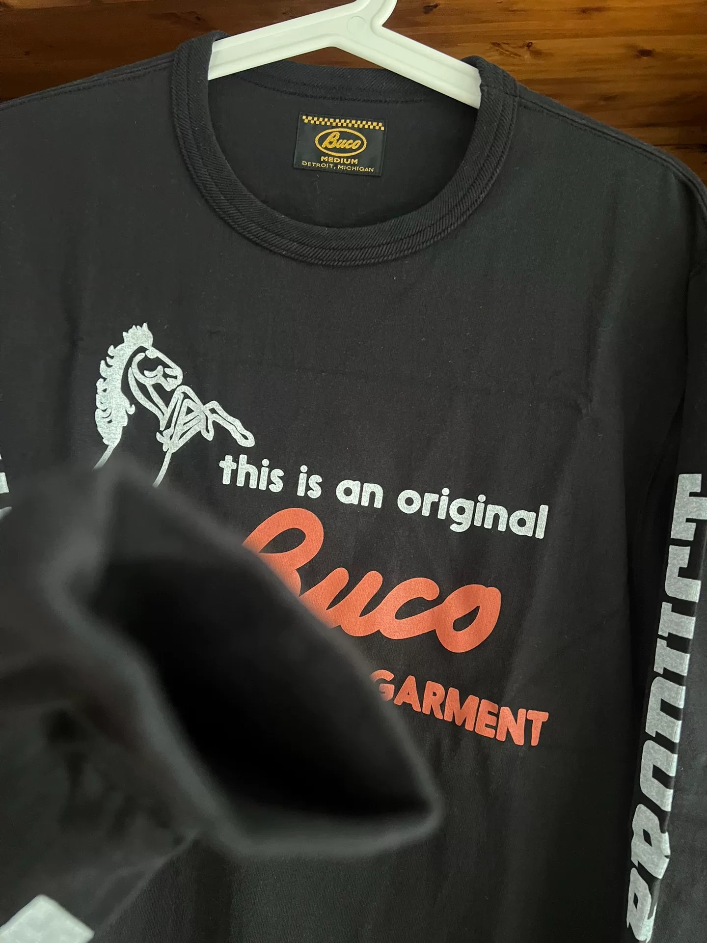 Real McCoy BUCO Black Motorcycle Long Sleeve T — back