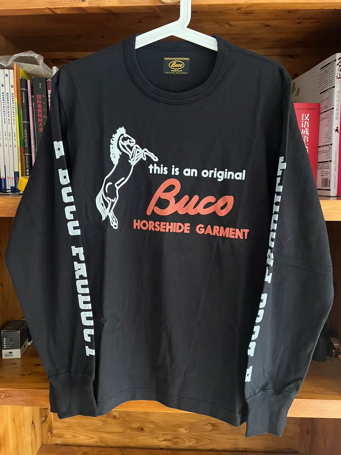 Real McCoy BUCO Black Motorcycle Long Sleeve T