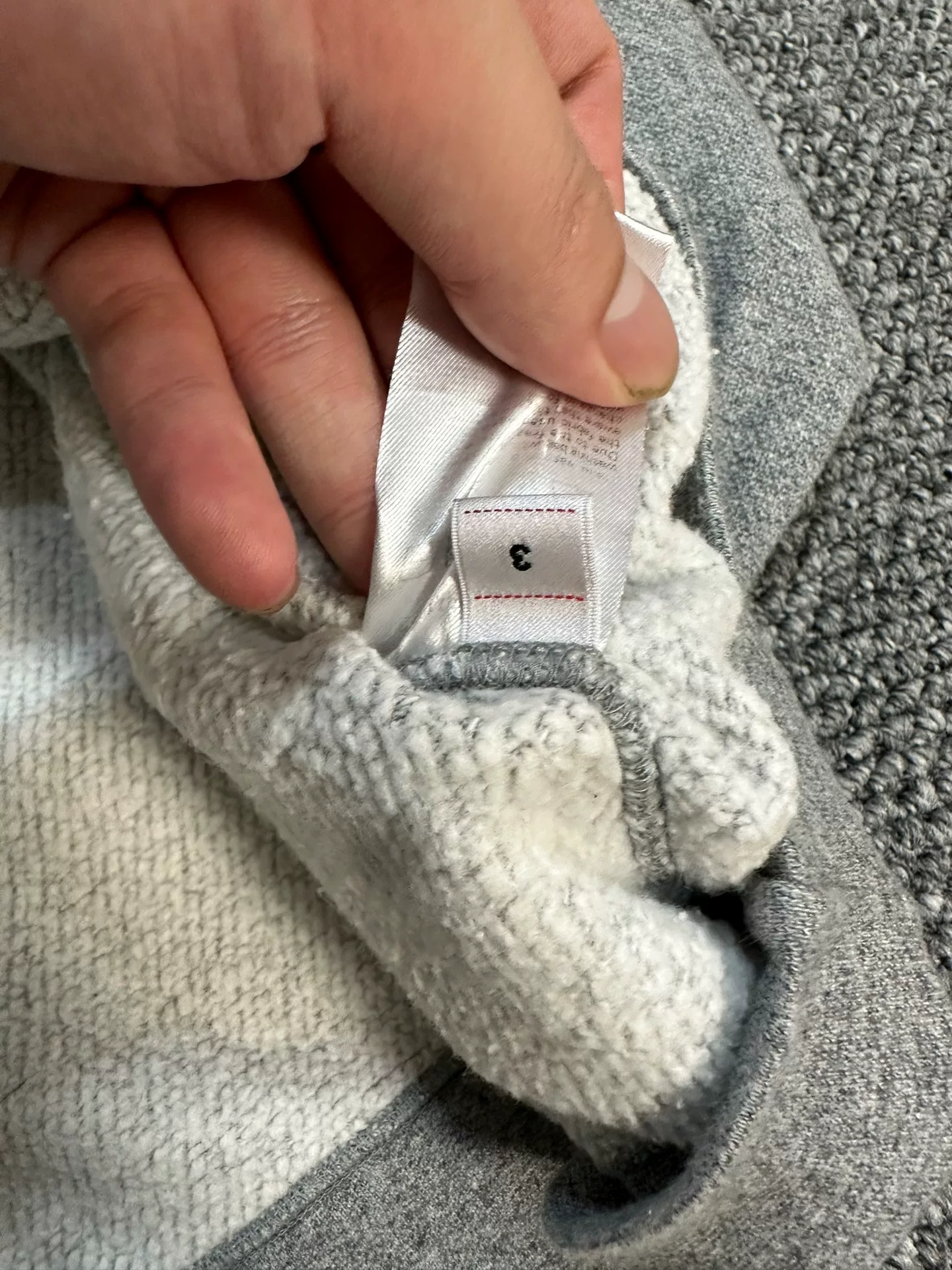 visvim amplus Gray Graphic Hoodie — label