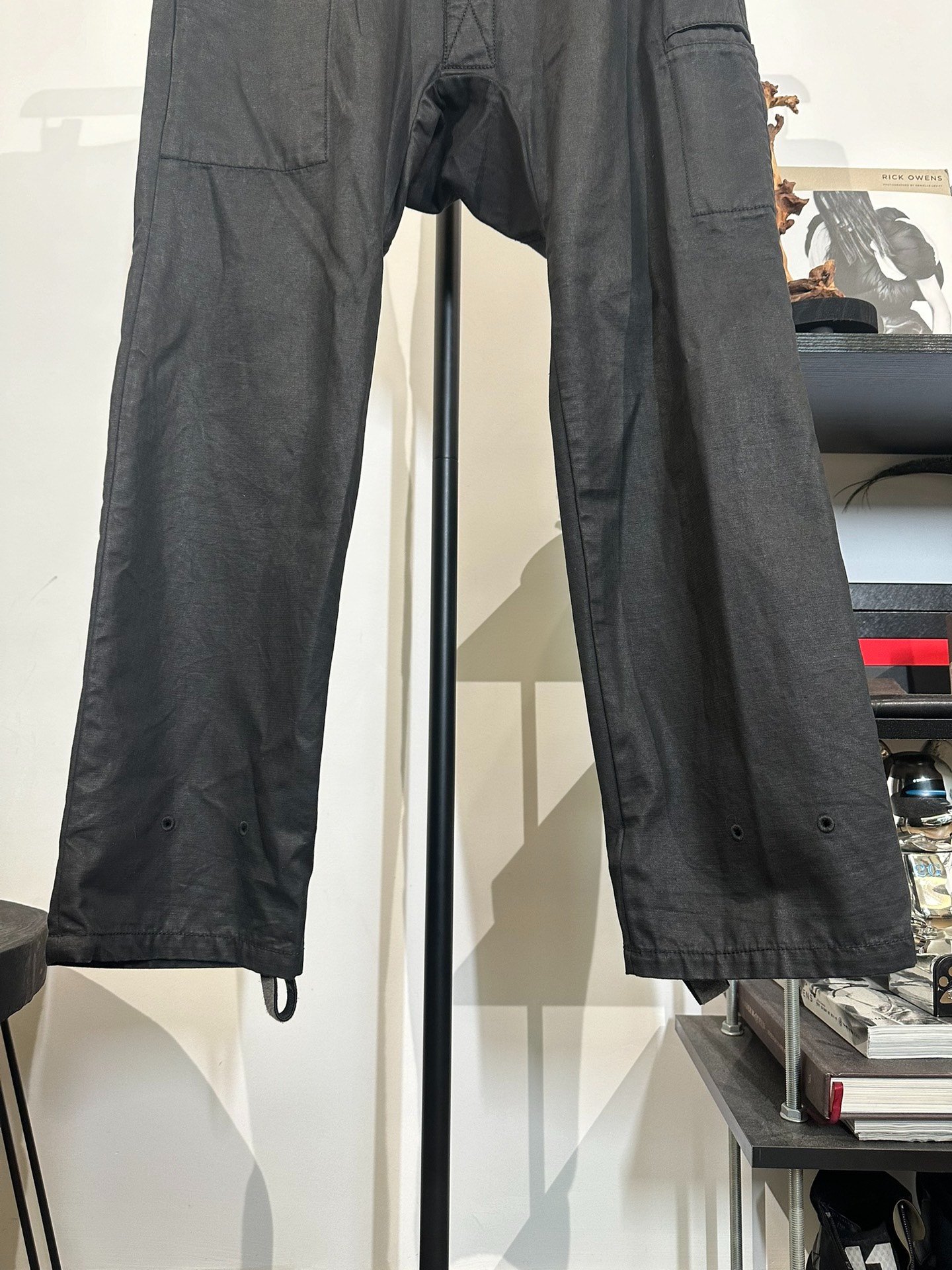 Boris Bidjan Saberi 11by BBS Wax-Coated Pants — label