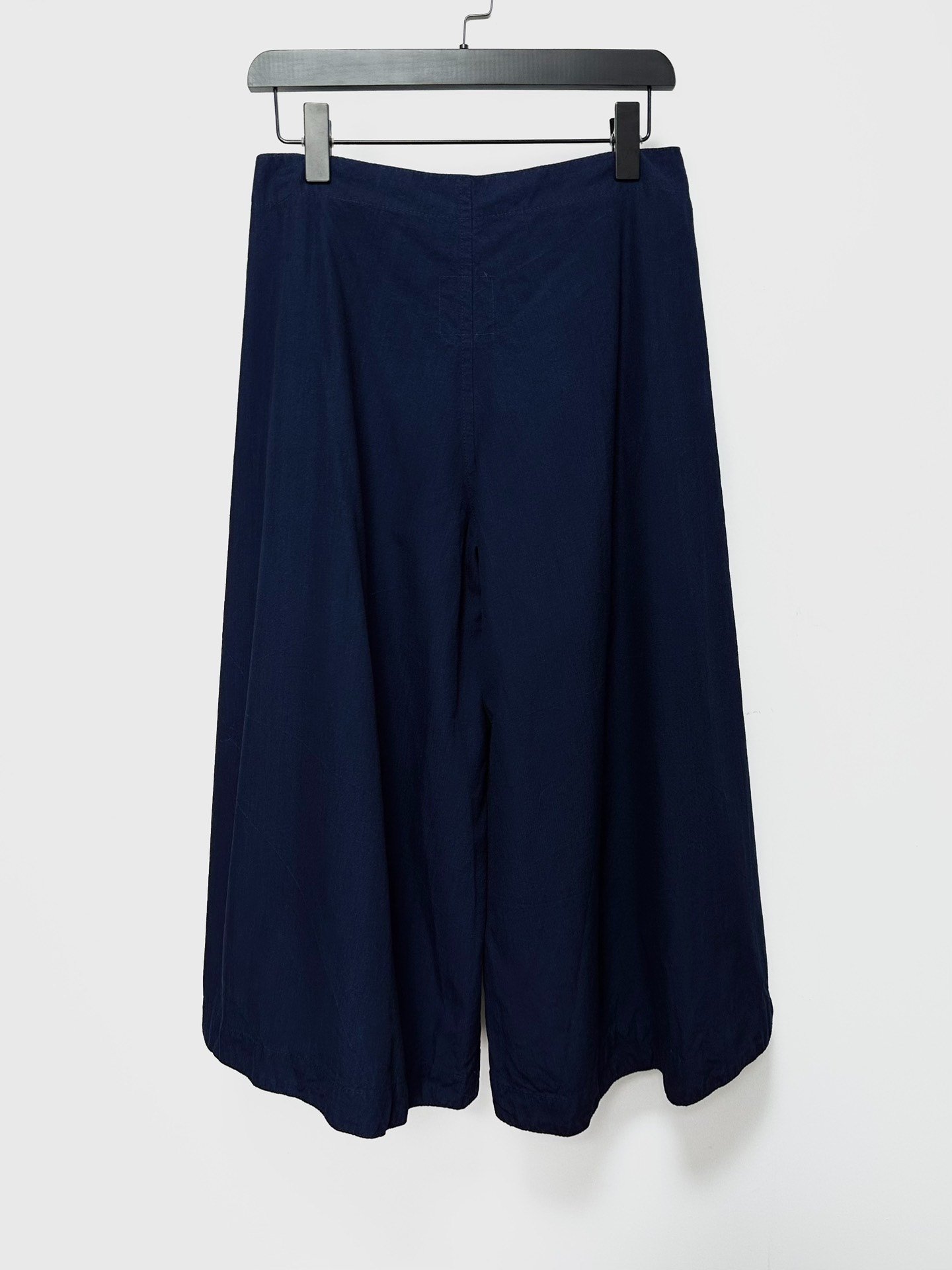 Chez Vidalenc Indigo Linen Wide-Leg Pants — front