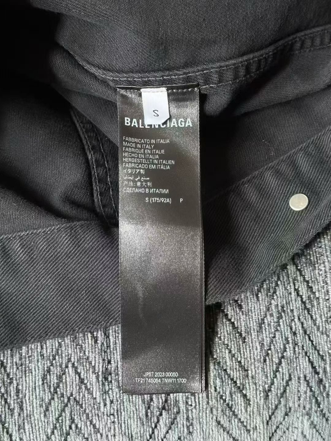 Balenciaga Distressed Denim Jacket — back