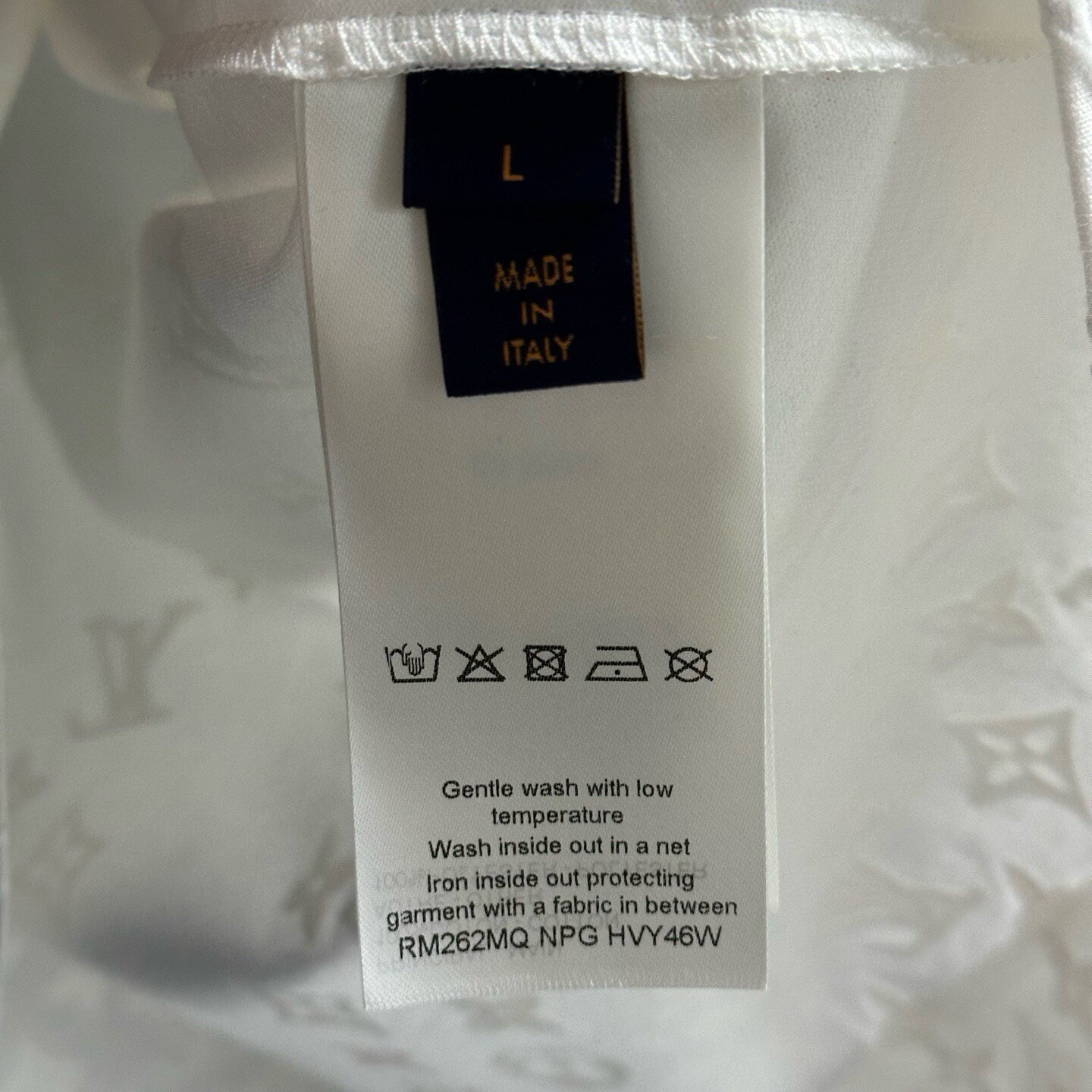 Louis Vuitton FW26 Flocked Letter T-Shirt — label