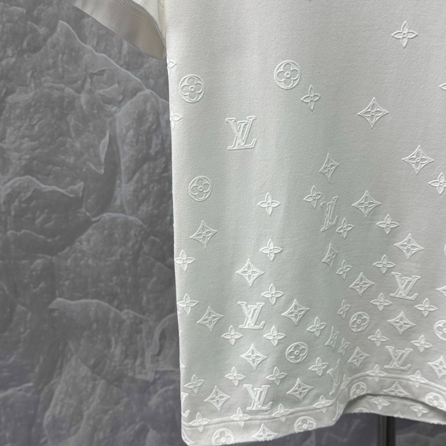 Louis Vuitton FW26 Flocked Letter T-Shirt — detail