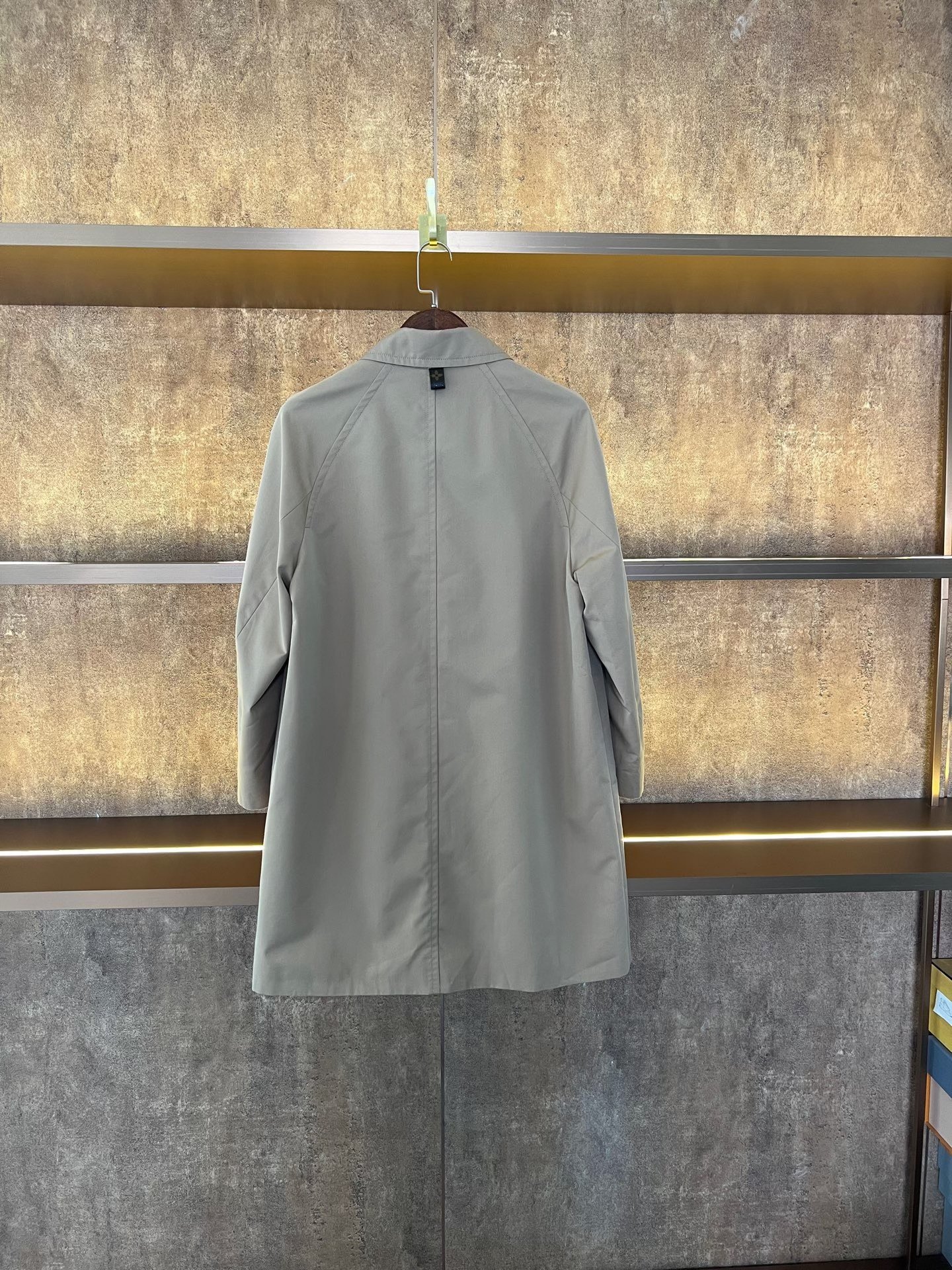Louis Vuitton Khaki Trench Coat — front