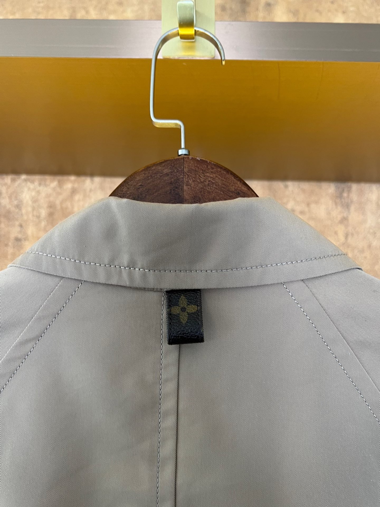 Louis Vuitton Khaki Trench Coat — back