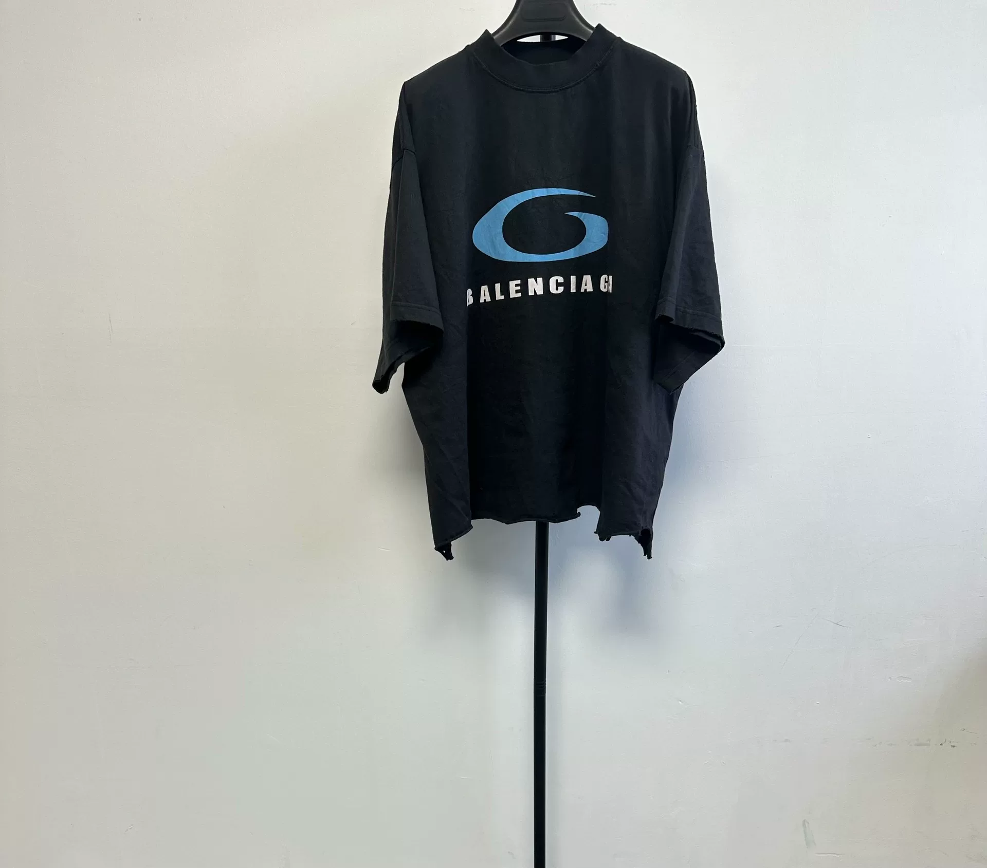 Balenciaga Logo Print Crew Neck T-Shirt