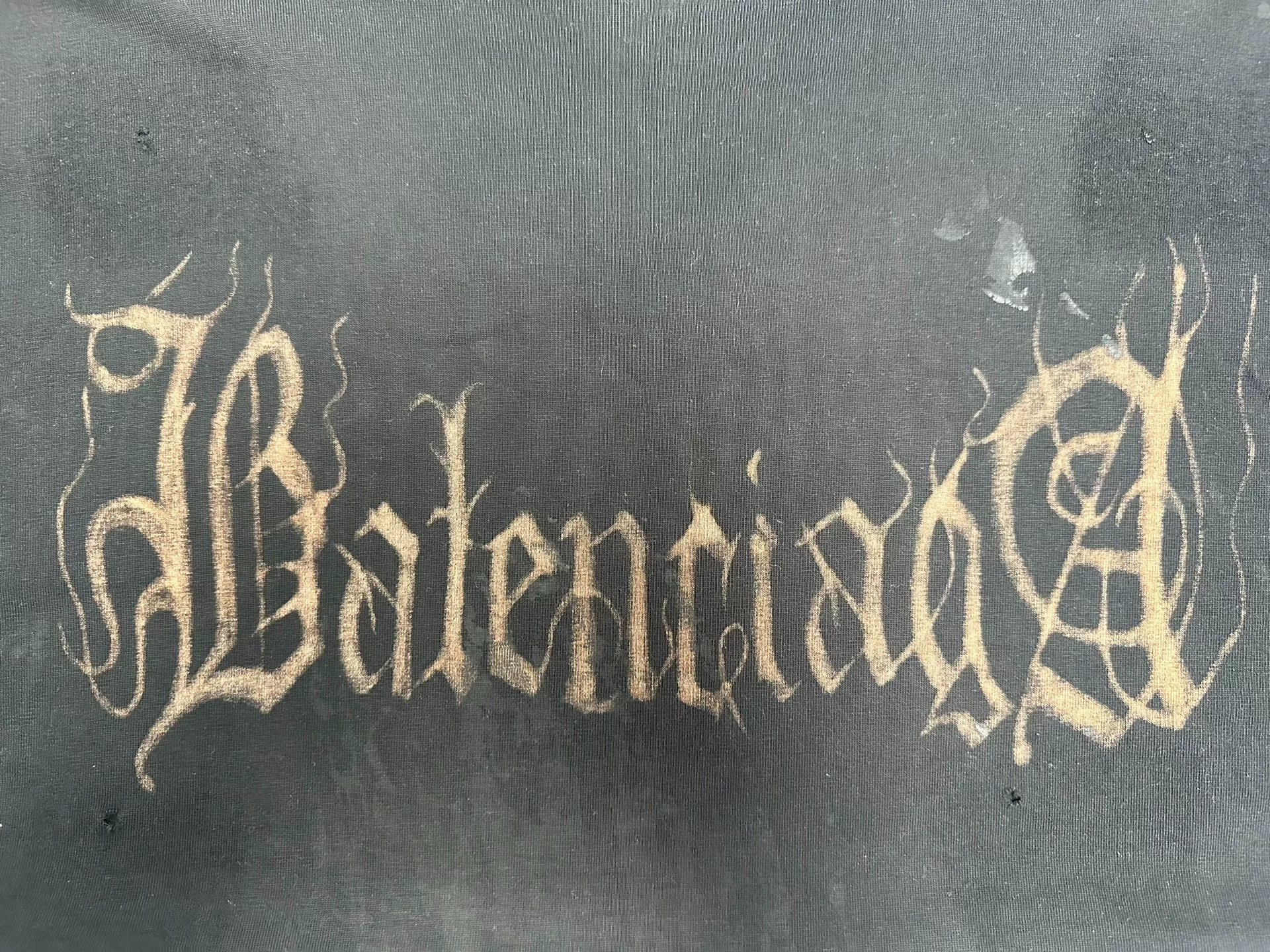 Balenciaga Abstract Letter Print Short-Sleeve T-Shirt — detail