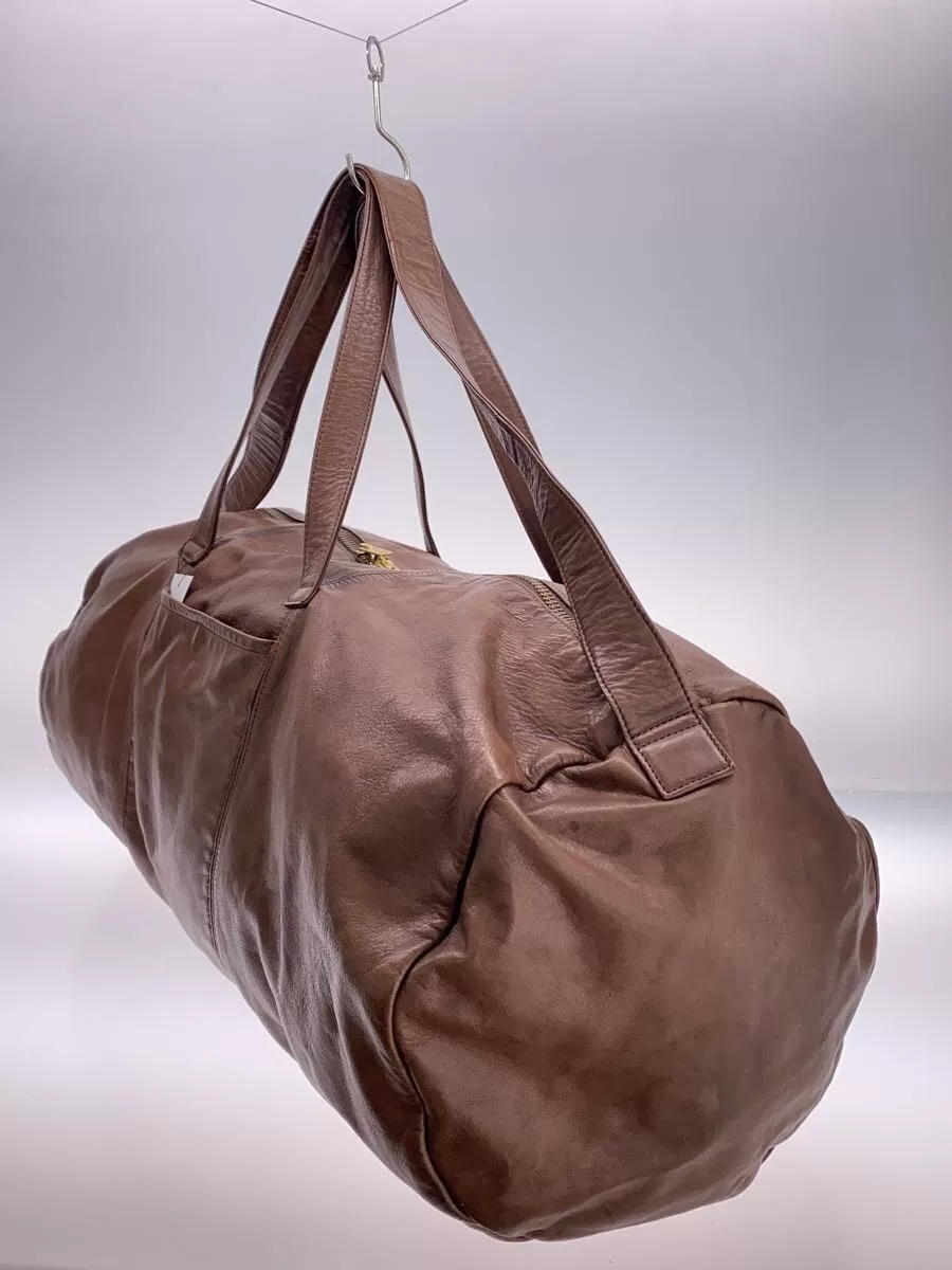 PORTER Brown Leather Boston Bag — front