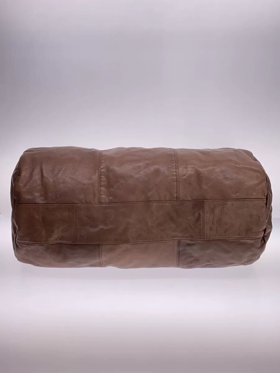 PORTER Brown Leather Boston Bag — back