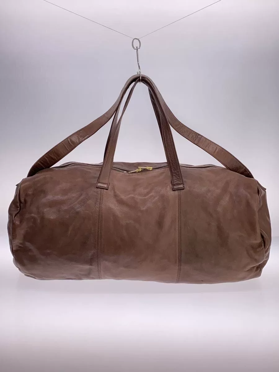 PORTER Brown Leather Boston Bag — detail