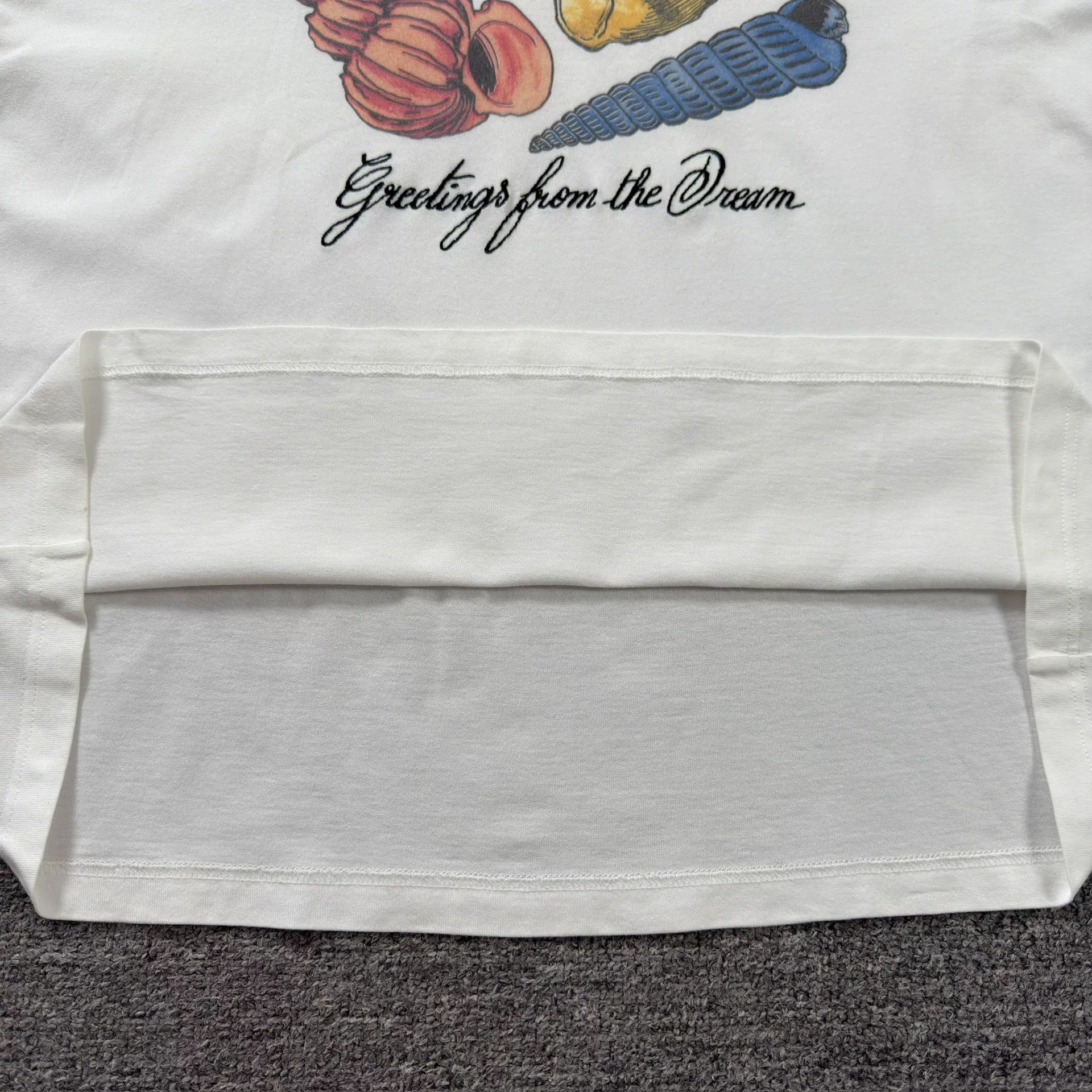 Louis Vuitton White Seashell Short-Sleeve Tee — detail