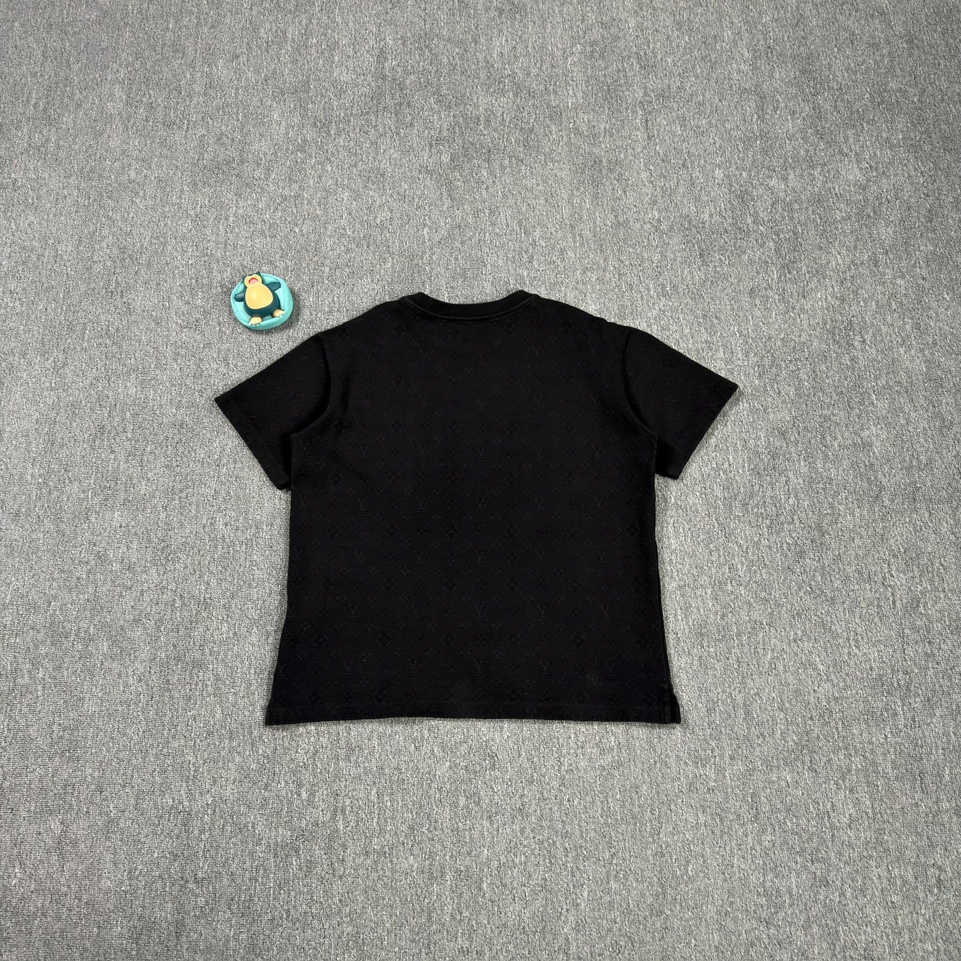 Louis Vuitton Black Embossed Pocket T-Shirt — front