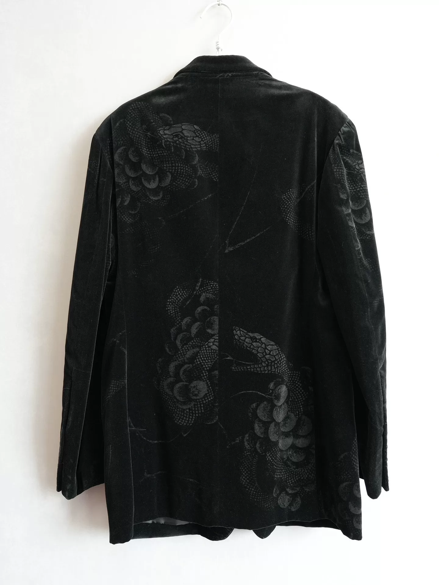 Yohji Yamamoto 19AW Snake Grape Velvet Jacket — front
