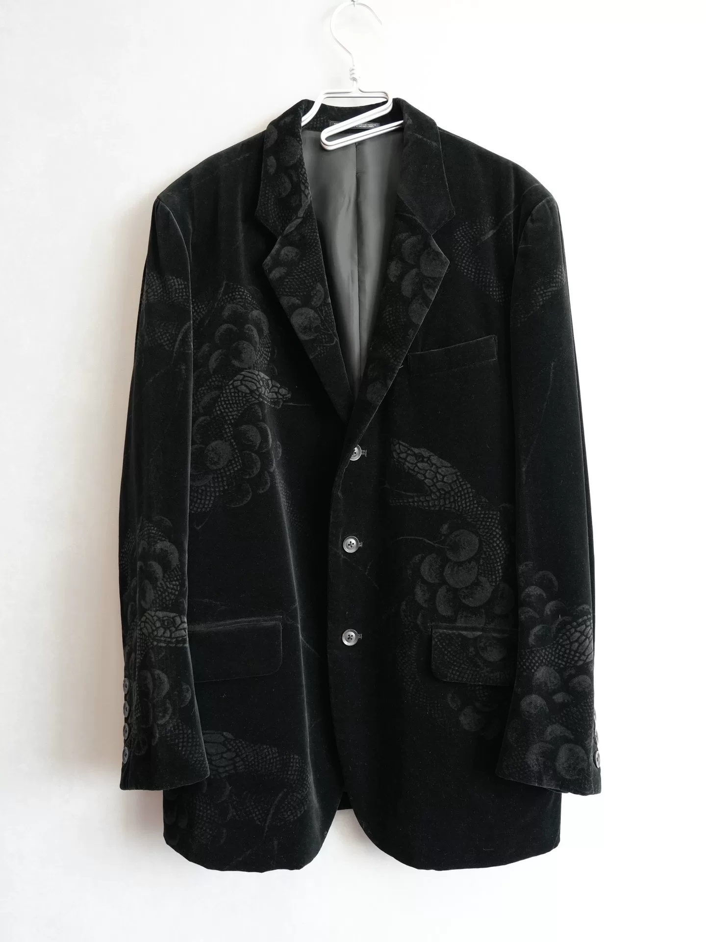 Yohji Yamamoto 19AW Snake Grape Velvet Jacket