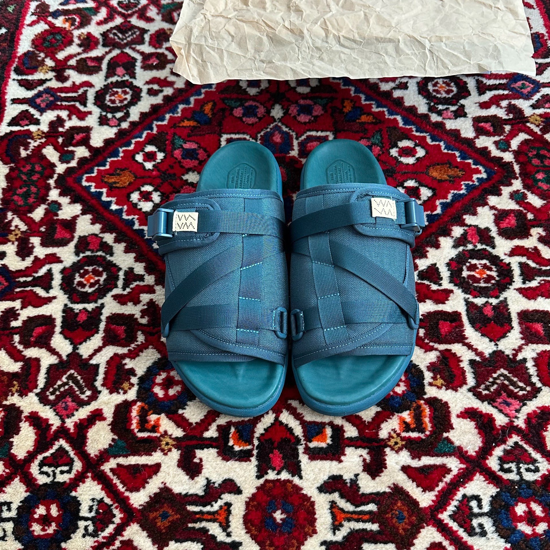 VISVIM 25SS CHRISTO Blue Slippers