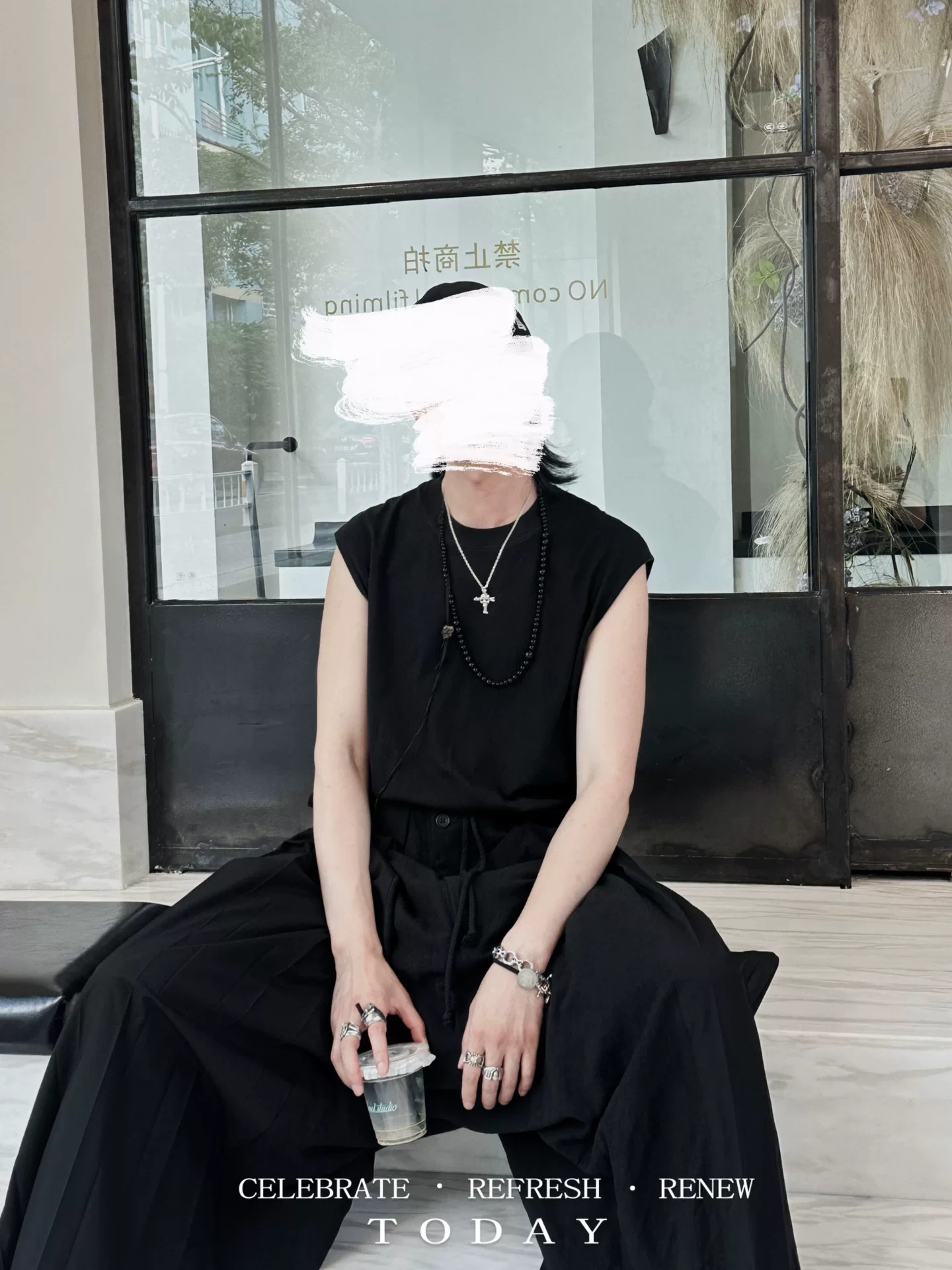 Yohji Yamamoto Gothic Silver Skull Pendant — label